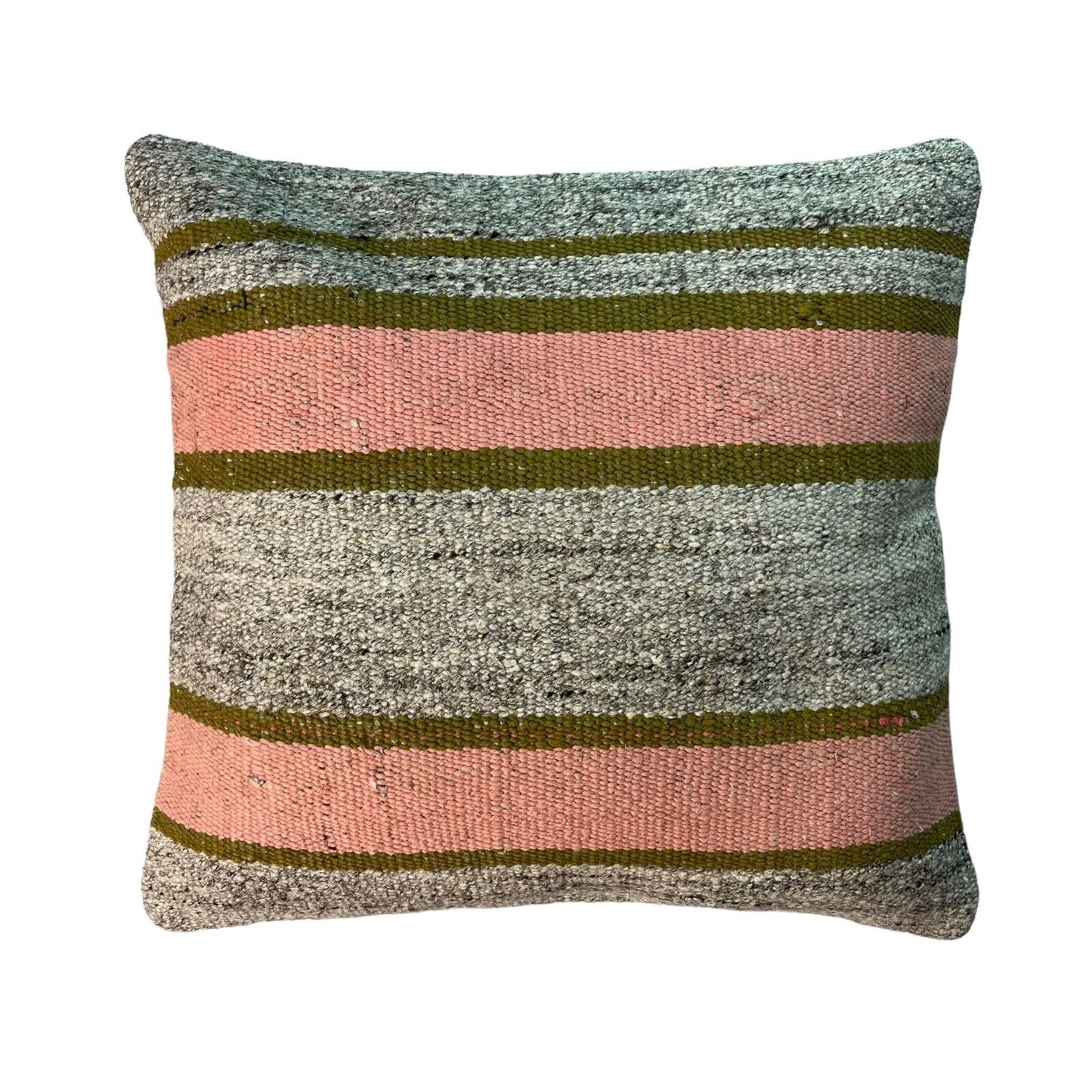 Einzigartige Kelim-Kissen,Turkish Kilim Pillow,16'×16'   Funda De Cojín Kilim