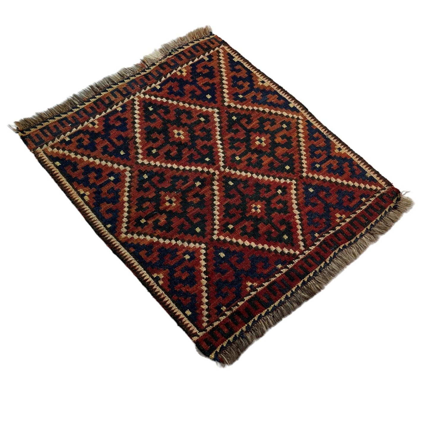 Vintage Afghan Maimana Kelim Teppich , 70 x 60 cm LL1514