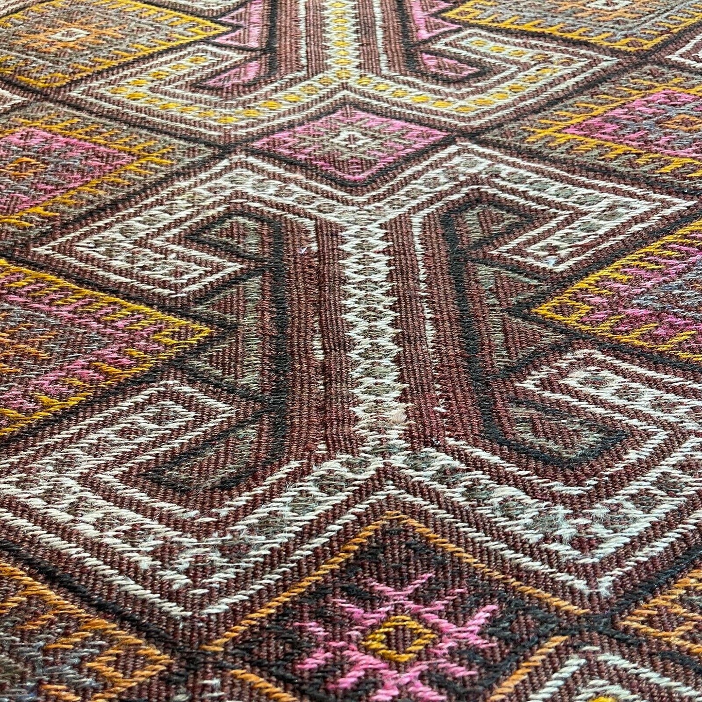 Traditionelle türkische Kelim Teppich, Vintage Turkish Kilim Rug 100X67cm