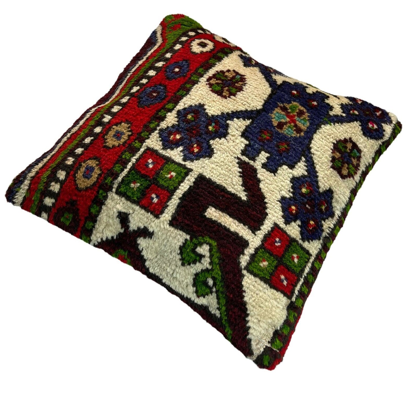 45 x 45 cm  , Vintage Turkish Cushion Cover ,  Vintage Handgemachte Kissenbezug