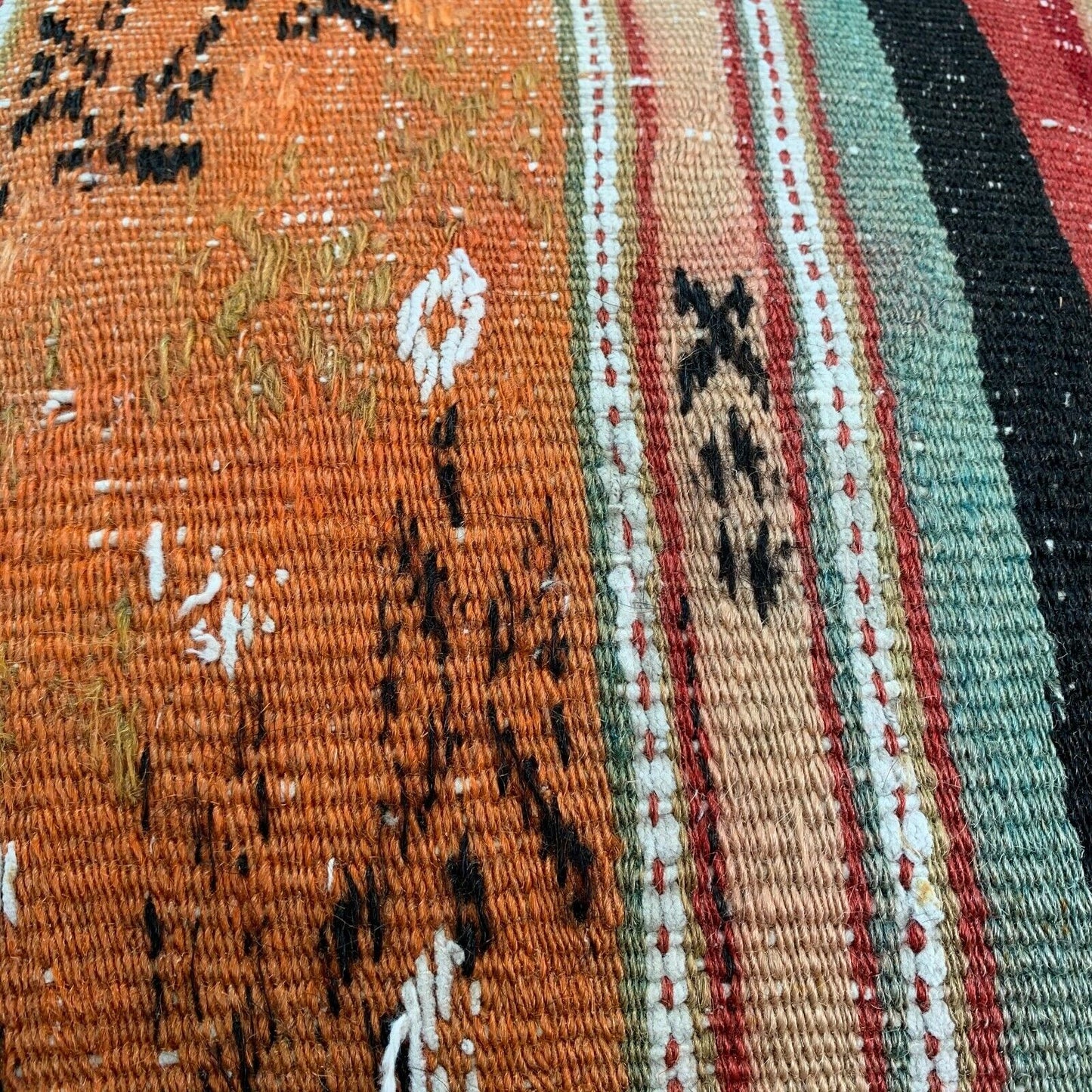 TURCO Kilim Federa, vintage tribale Kilim copertura per cuscino, 16''x 16"