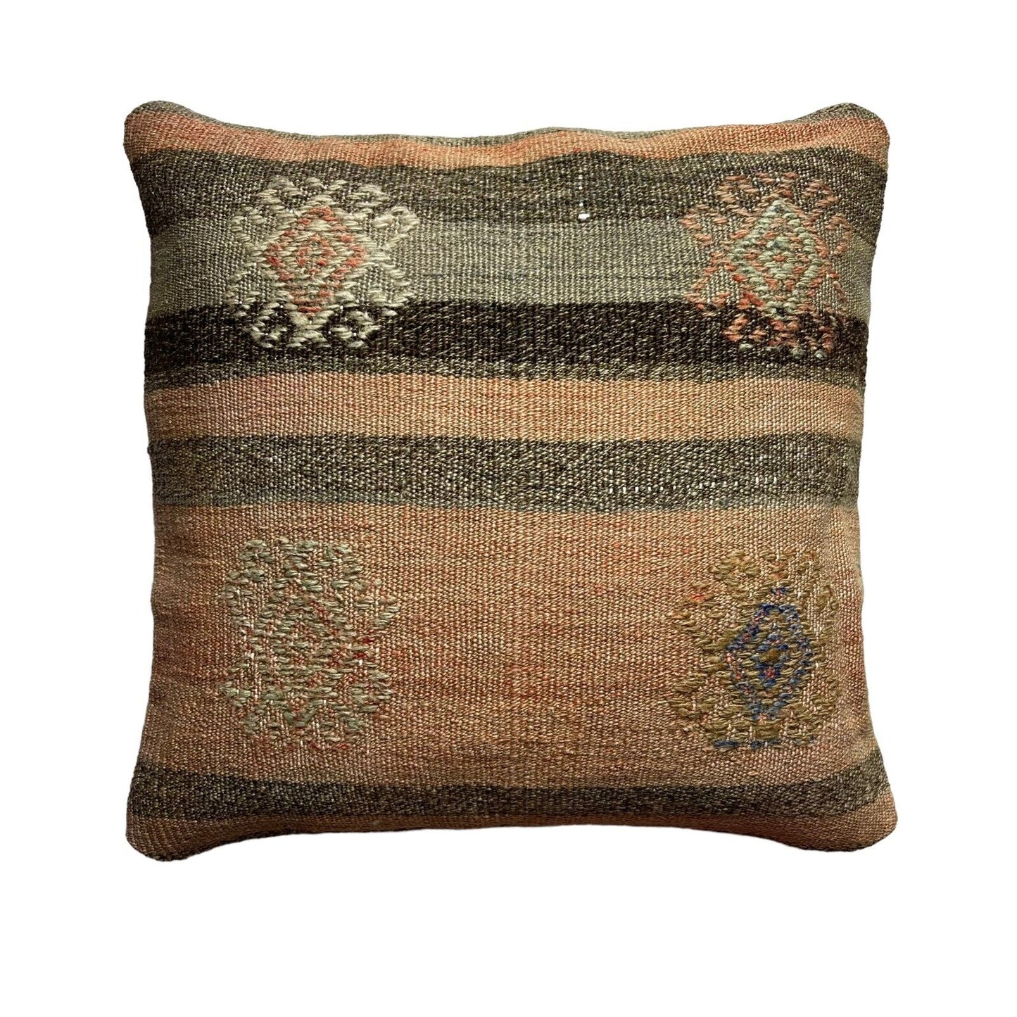 Kilim Housse de coussin 40x40 cm old vintage antique Kelim Coussin Boho Country