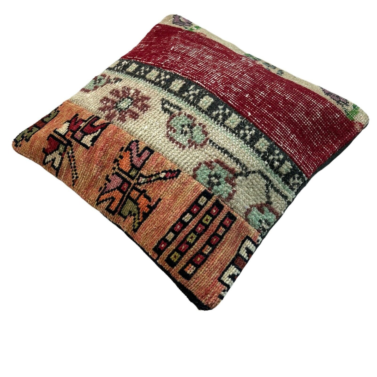 40 x 40 cm  , Vintage Turkish Cushion Cover ,  Vintage Handgemachte Kissenbezug