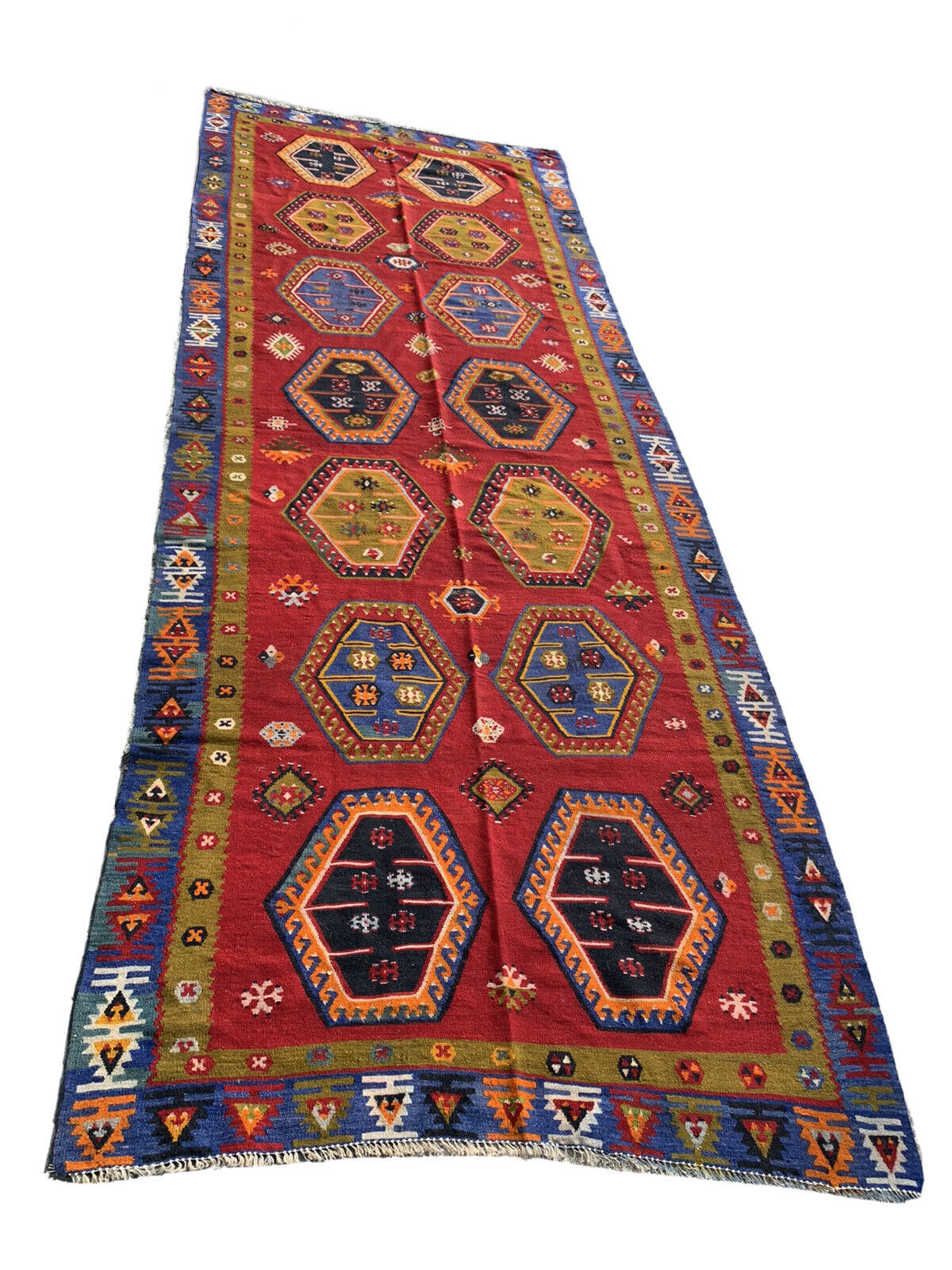 Antique Turkish Sarkisla Kilim ,Antiker Anatolia here Sarkisla Kelim 372x140 cm