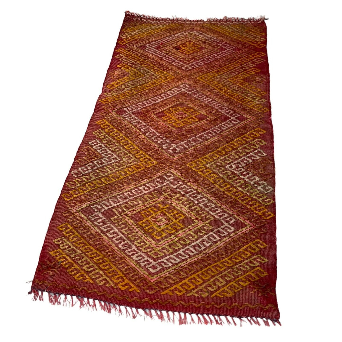 Traditionelle türkische Kelim Teppich, Vintage Turkish Kilim Rug 96X47 cm