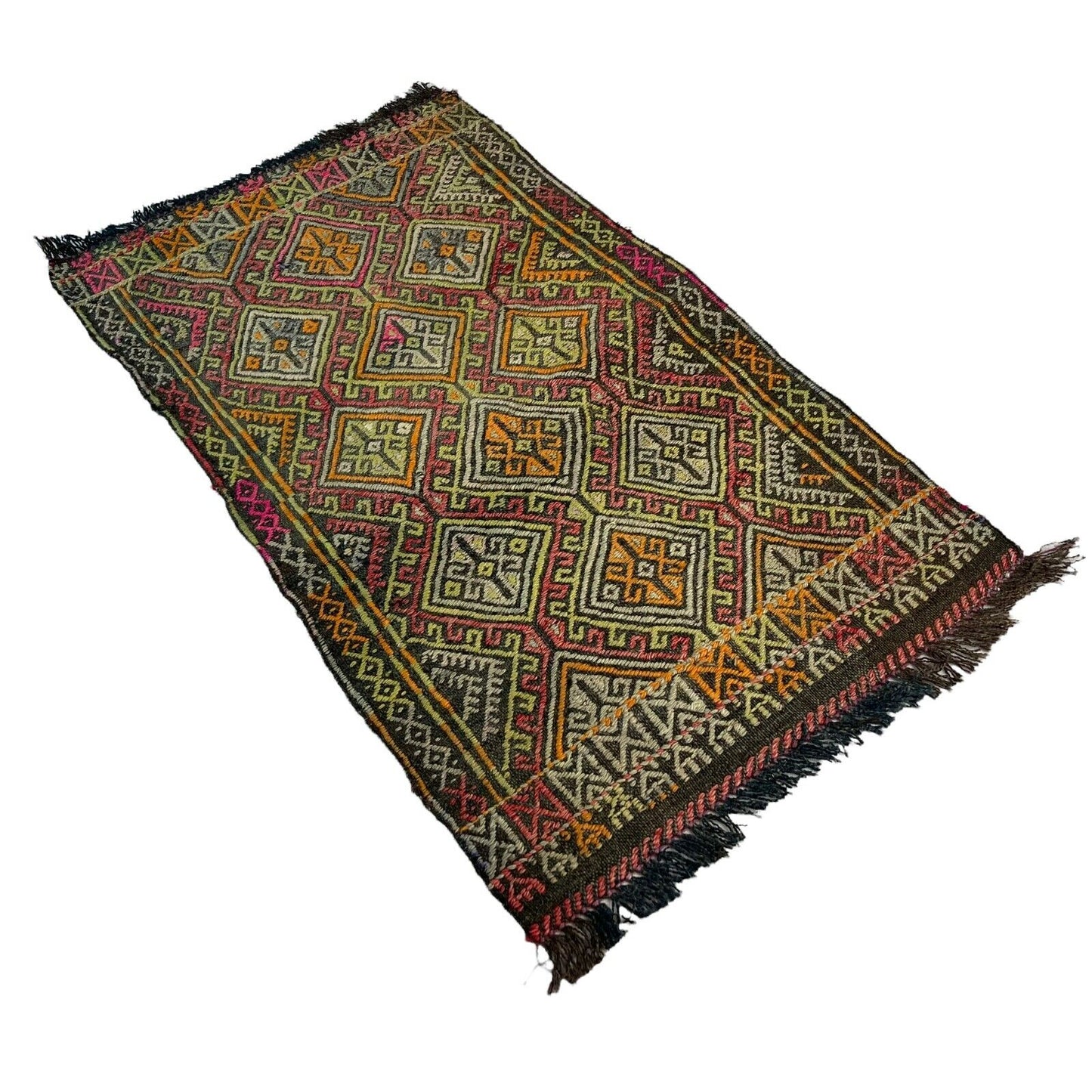 Traditionelle türkische Kelim Teppich, Vintage Turkish Kilim Rug 90x52 cm