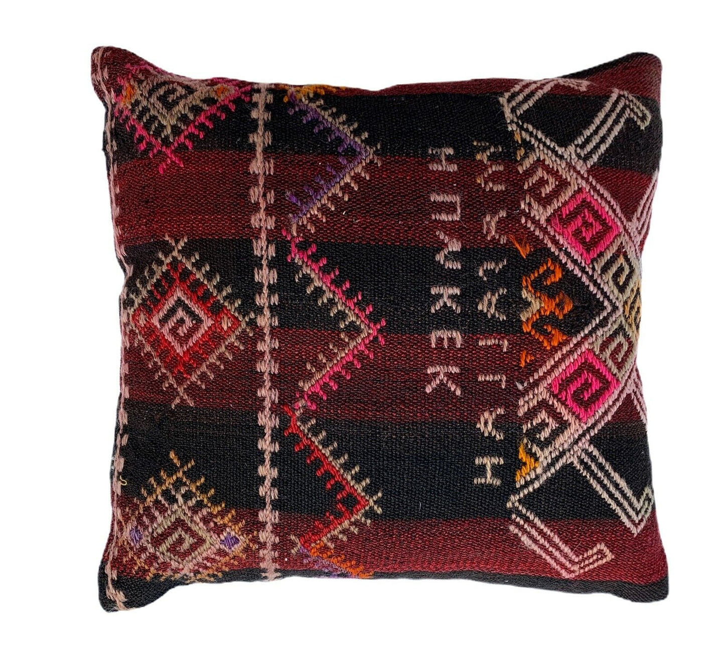 Einzigartige Kelim-Kissen,Turkish Kilim Pillow,14'×14'   Funda De Cojín Kilim