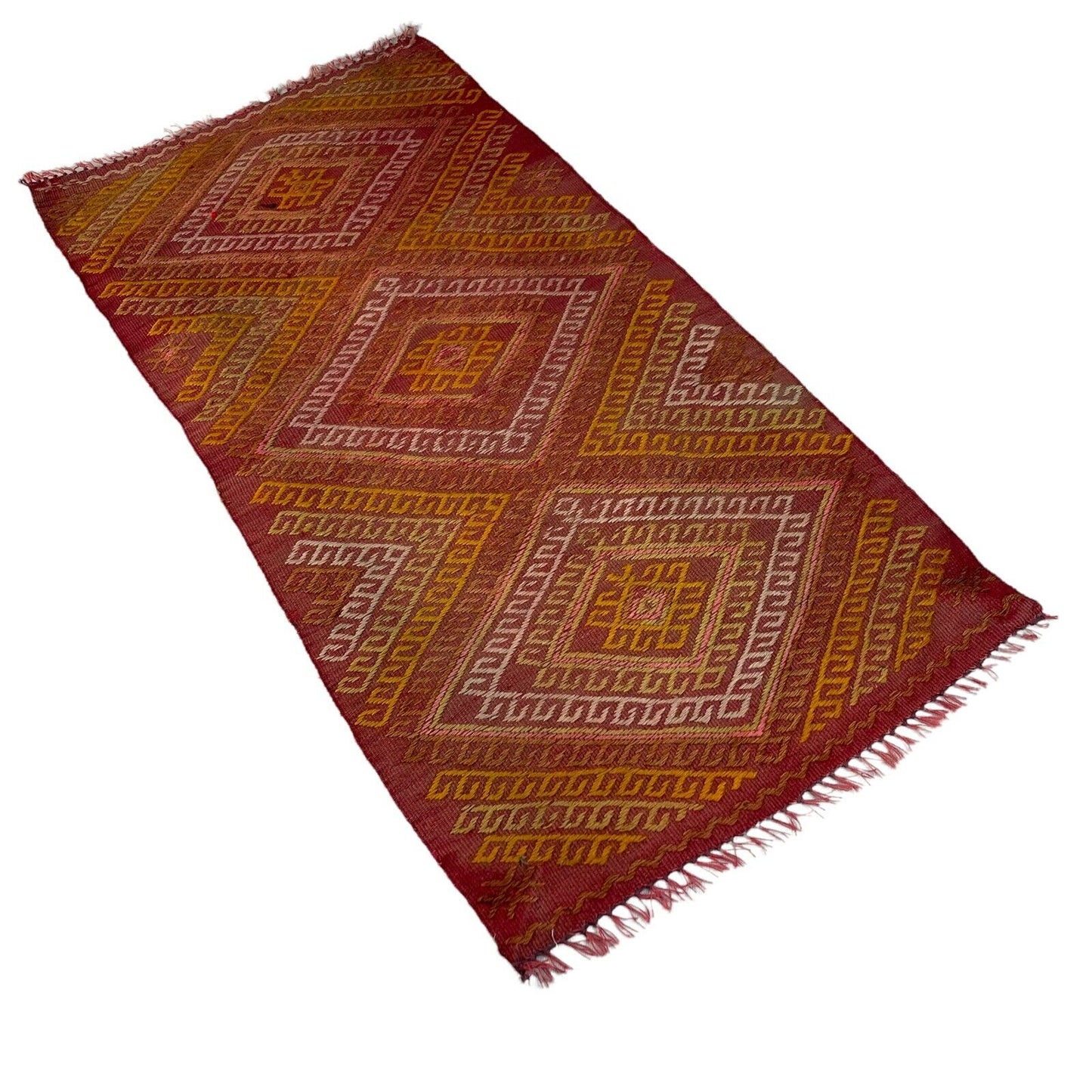 Traditionelle türkische Kelim Teppich, Vintage Turkish Kilim Rug 96X47 cm