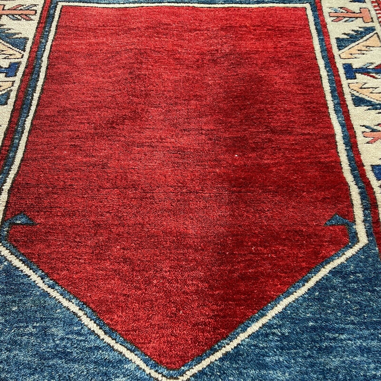 Traditionelle Afghan Kargai Teppich, Vintage Wolle Landhaus Teppich 110 X 87 Cm