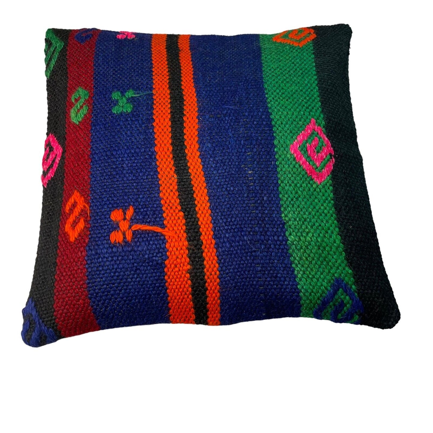 Einzigartige Kelim-Kissen,Turkish Kilim Pillow,16'×16'   Funda De Cojín Kilim