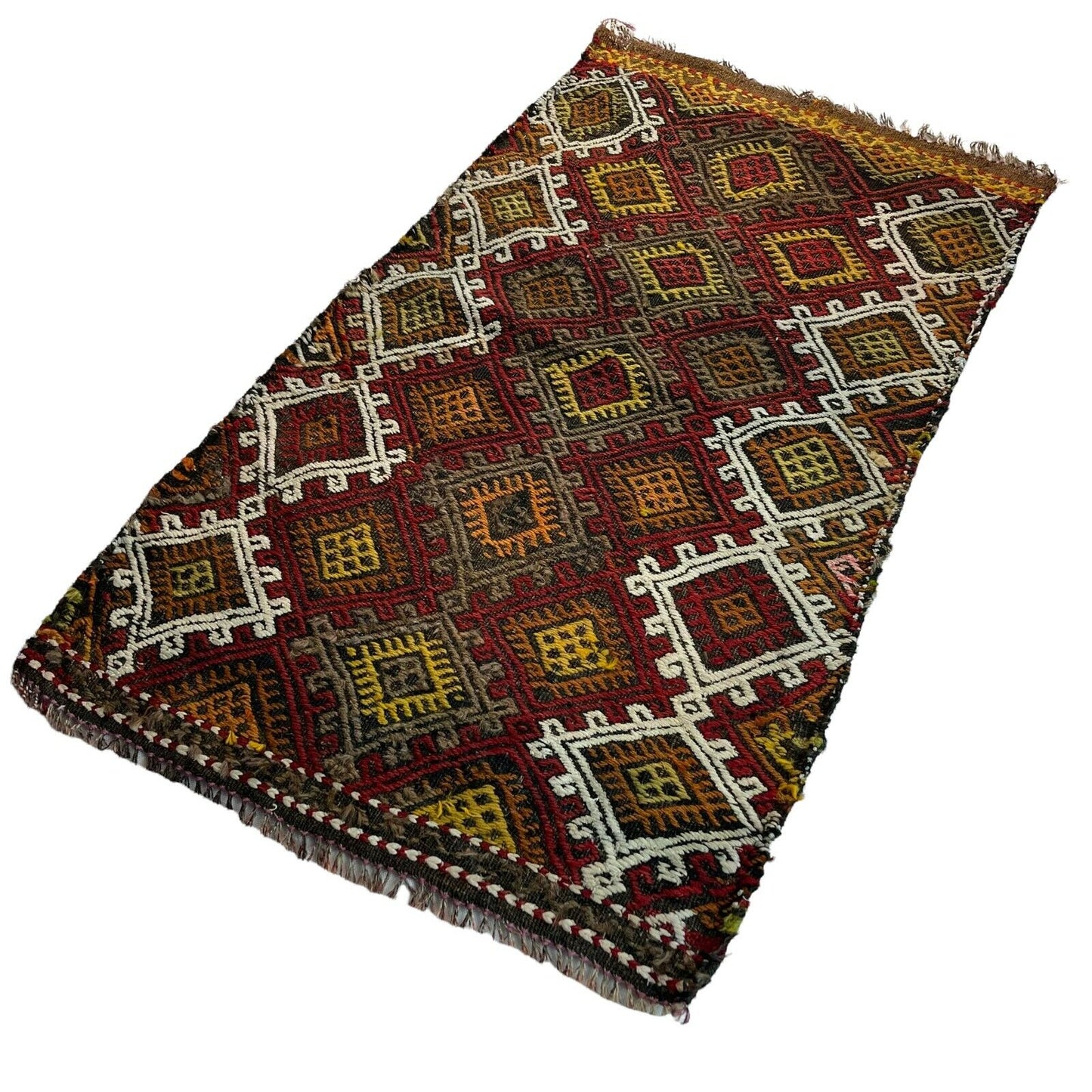 Traditionelle türkische Kelim Teppich, Vintage Turkish Kilim Rug  103 X 56 cm