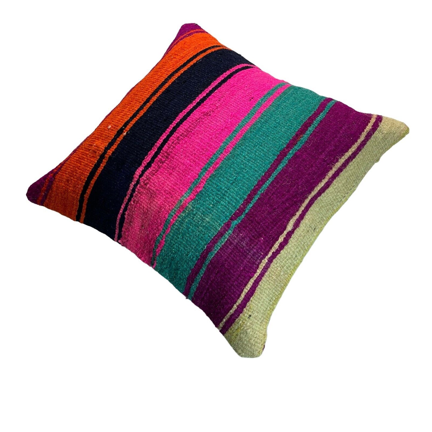 Einzigartige Kelim-Kissen,Turkish Kilim Pillow,16'×16'   Funda De Cojín Kilim