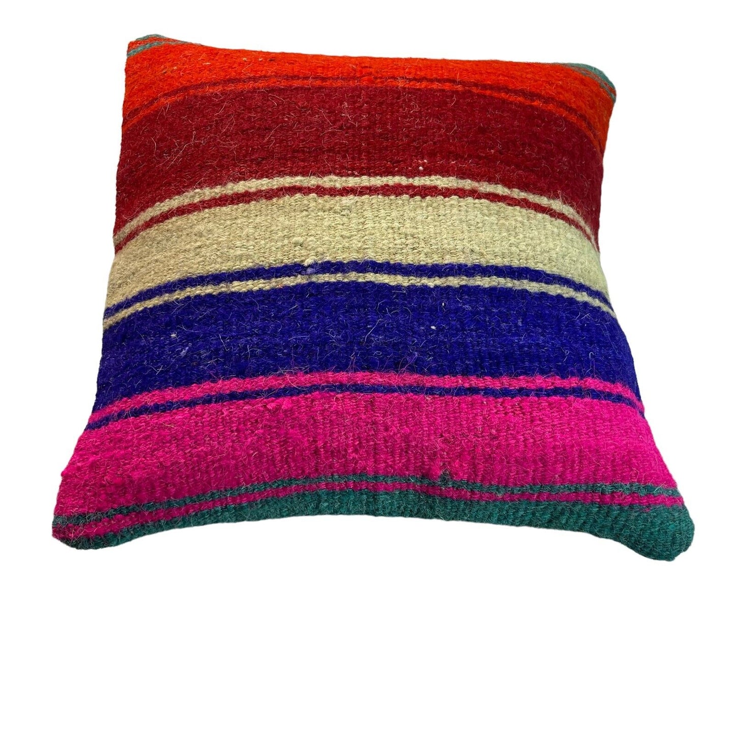 Einzigartige Kelim-Kissen,Turkish Kilim Pillow,16'×16'   Funda De Cojín Kilim