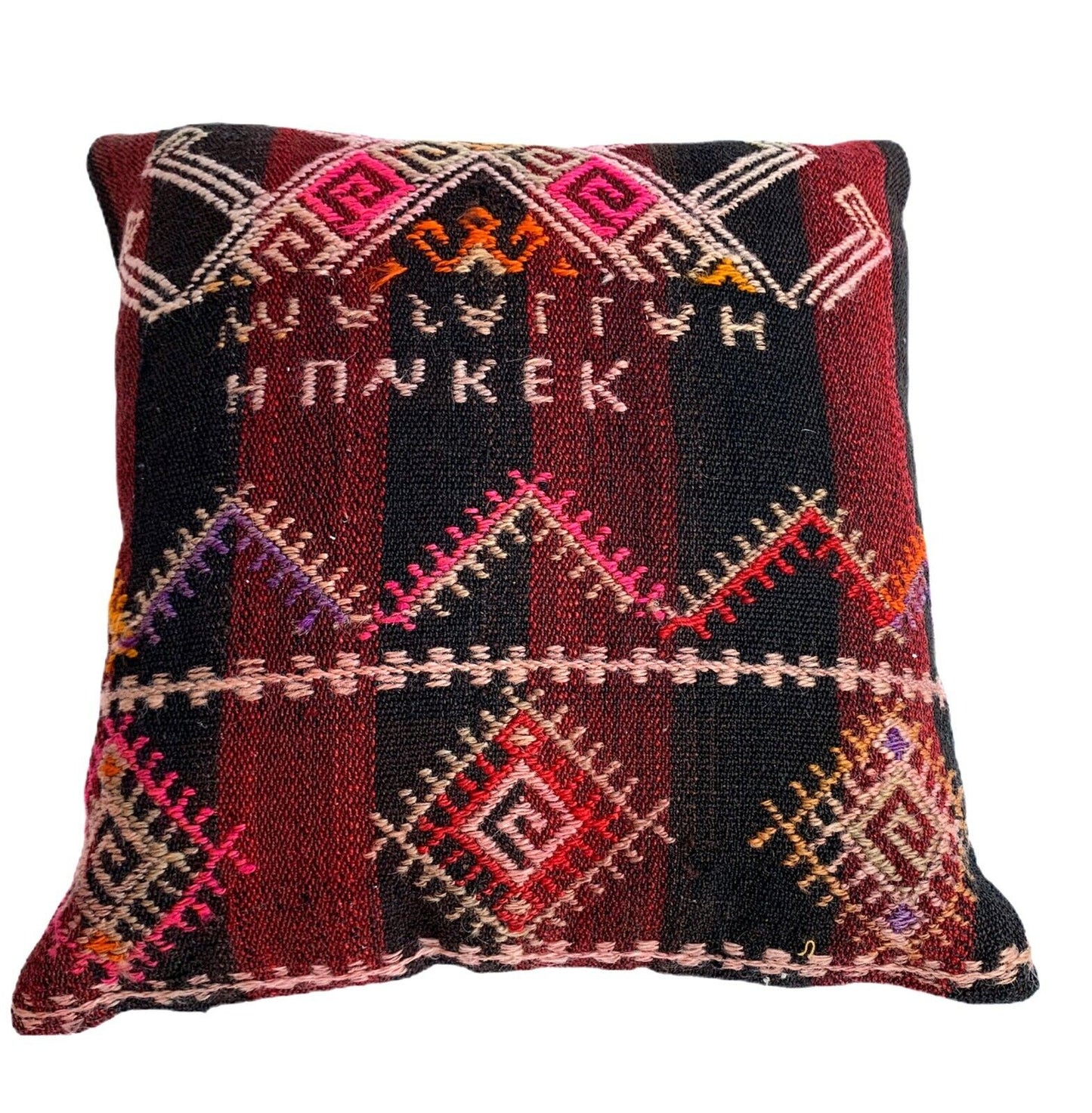 Einzigartige Kelim-Kissen,Turkish Kilim Pillow,14'×14'   Funda De Cojín Kilim