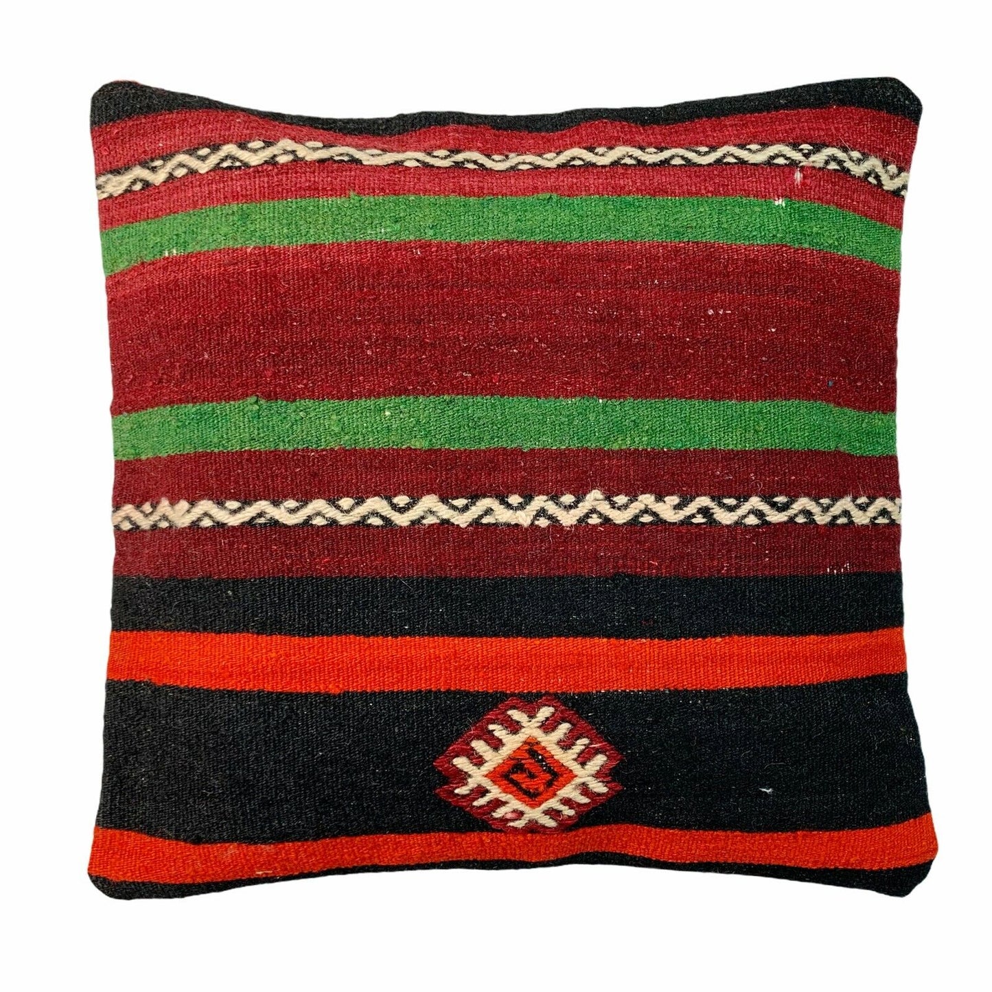 Einzigartige Kelim-Kissen,Turkish Kilim Pillow,16'×16'   Funda De Cojín Kilim