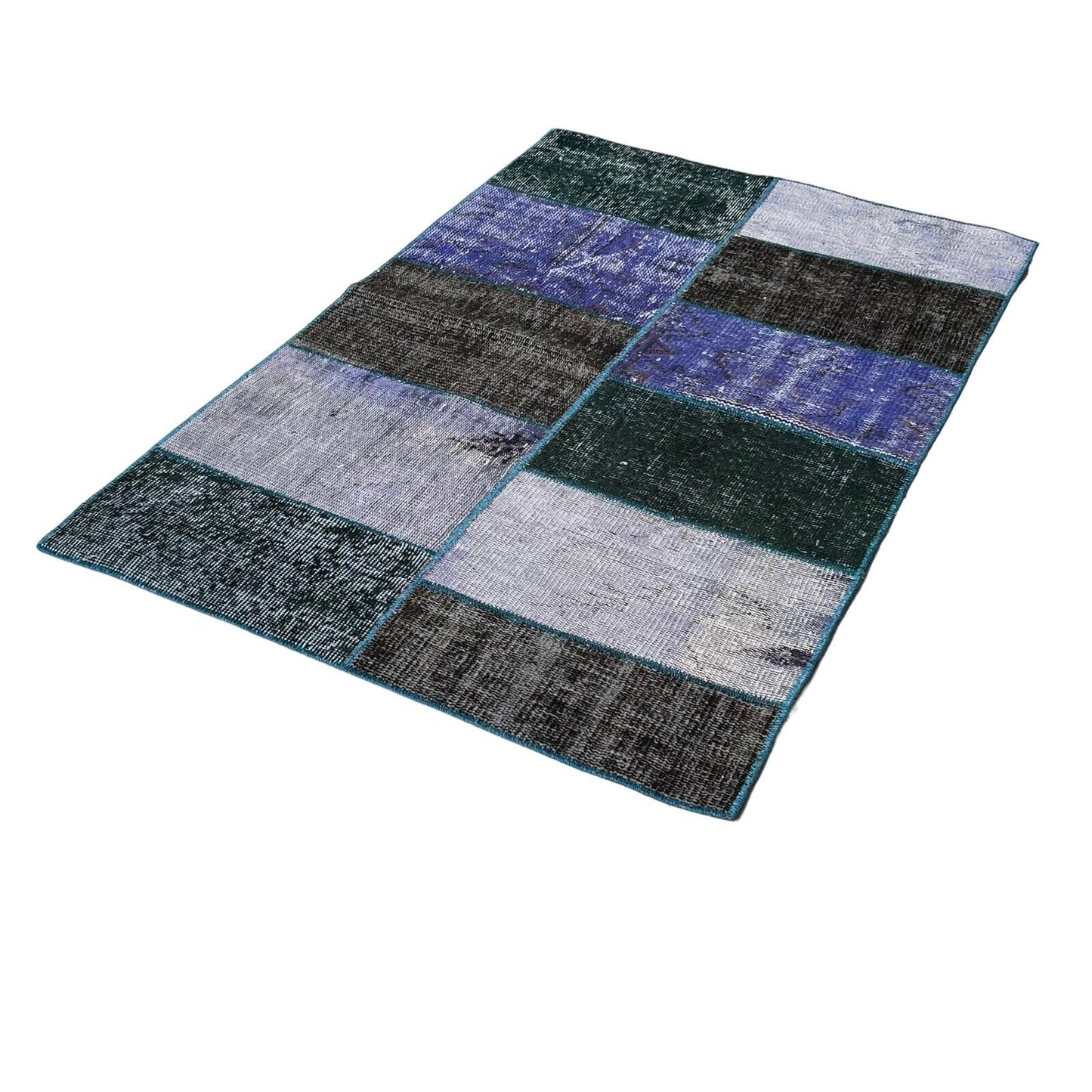 Unique Turkish Vintage Distressed  Patchwork Rug , 150 x 91 cm