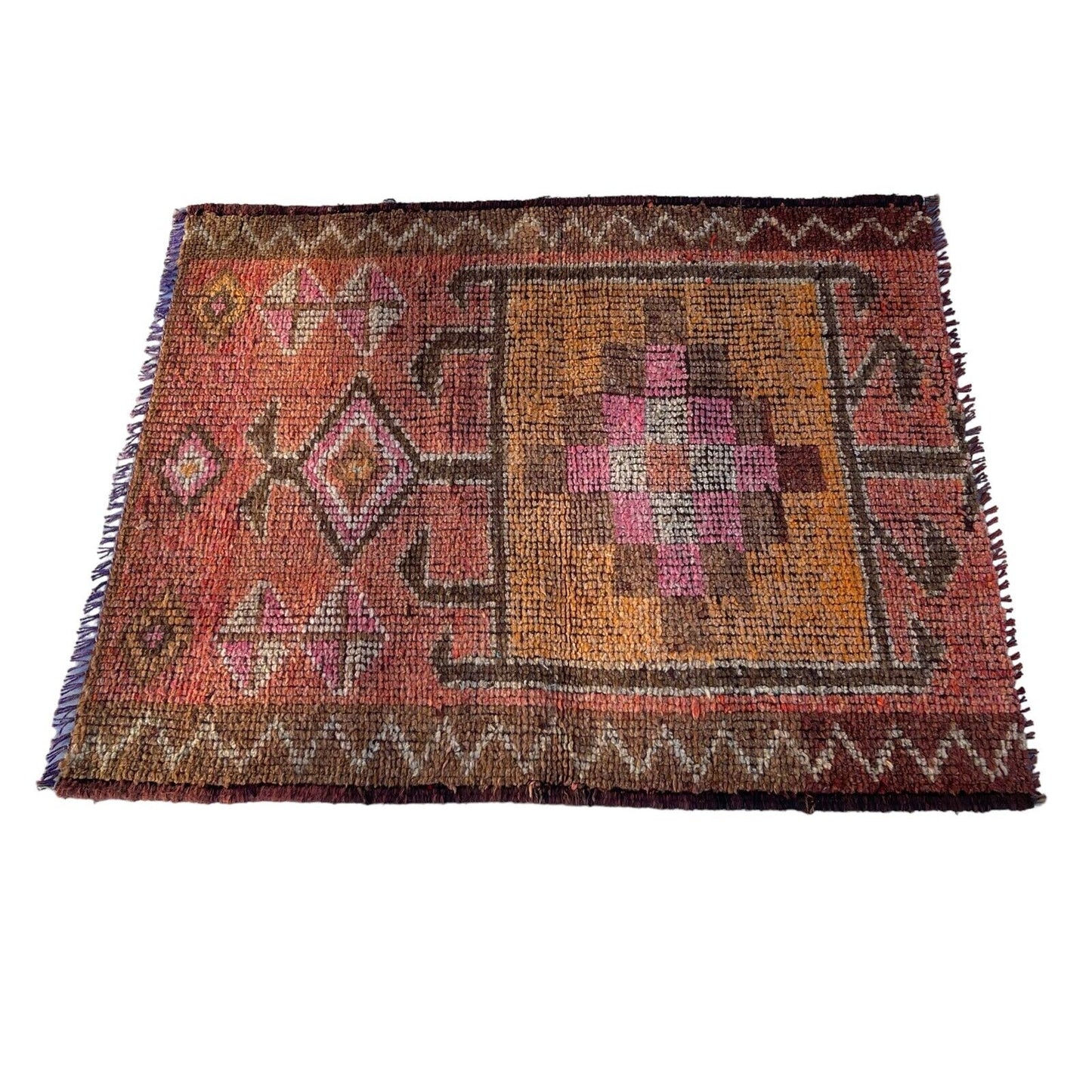 Traditional Turkish Kilim Rug,Vintage Kelim Teppich 110x95 Cm