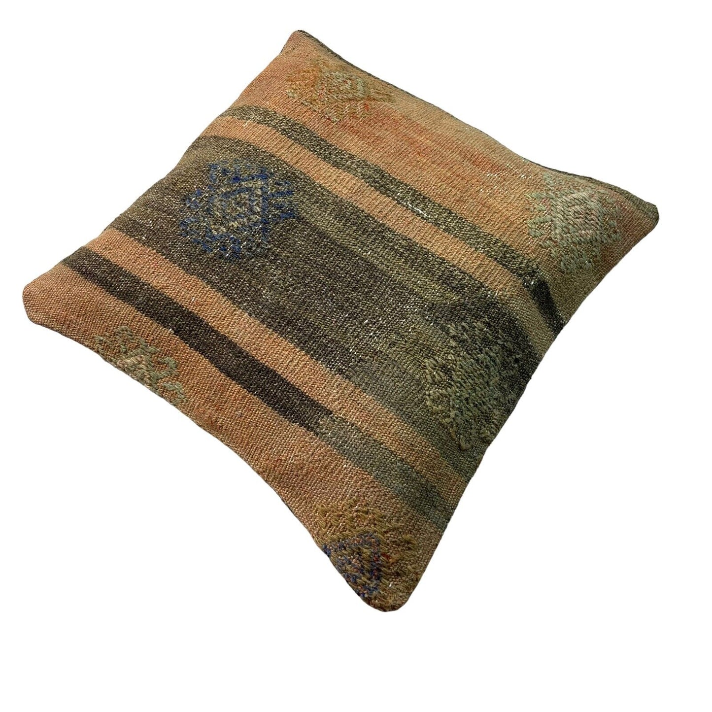 Einzigartige Kelim-Kissen,Turkish Kilim Pillow,16'×16'   Funda De Cojín Kilim