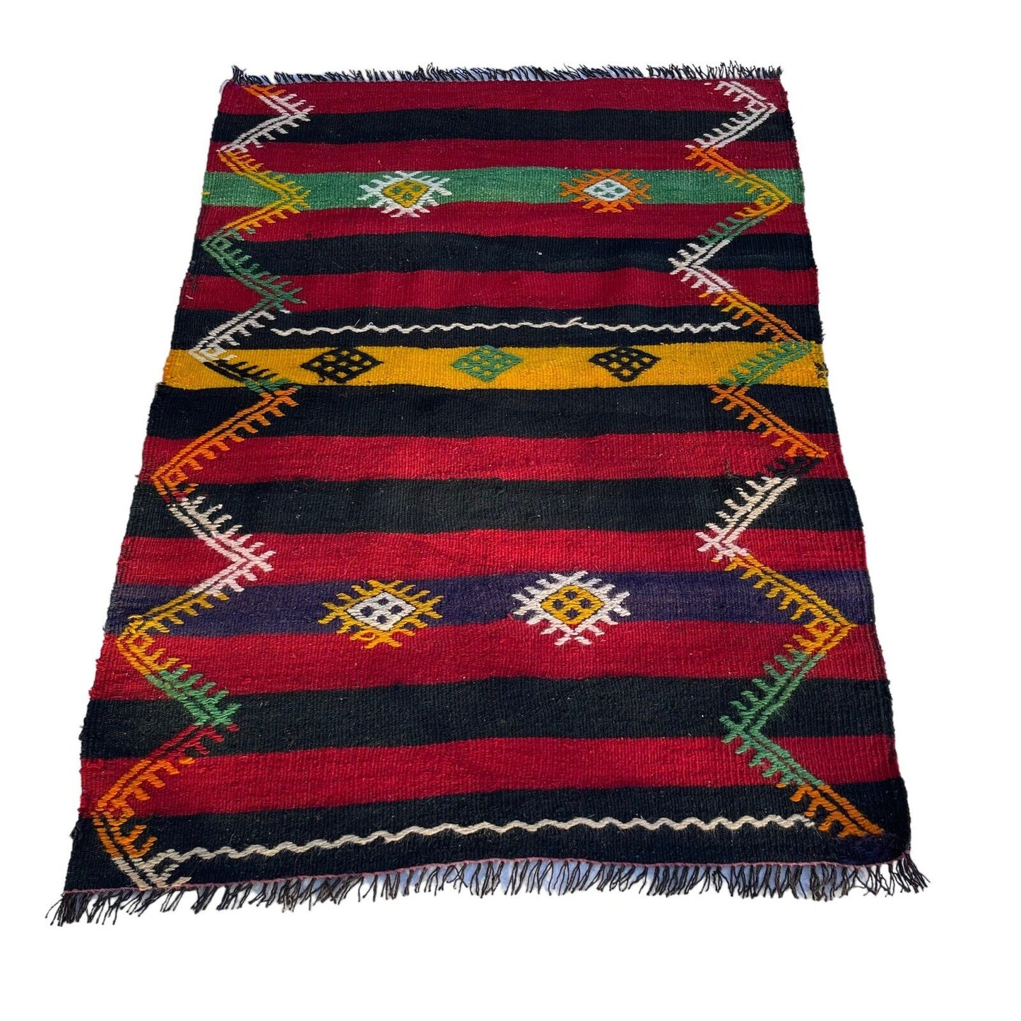 Traditional Turkish Kilim Rug,Vintage Kelim Teppich 137x100 Cm