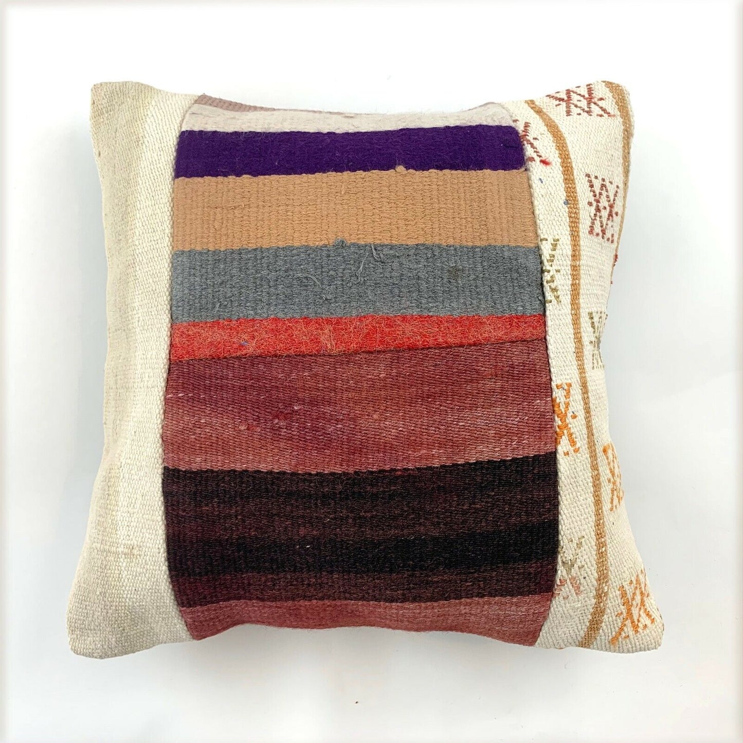 Einzigartige Kelim-Kissen,Turkish Kilim Pillow,16'×16' Pillow Cover, Boho Kissen