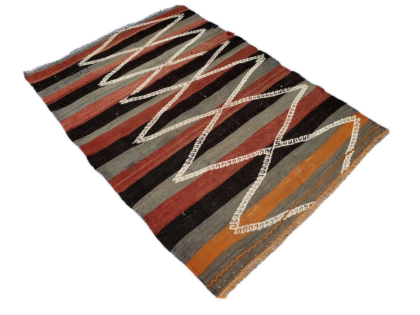 Traditional Turkish Kilim Rug,Vintage Kelim Teppich 134x94 cm