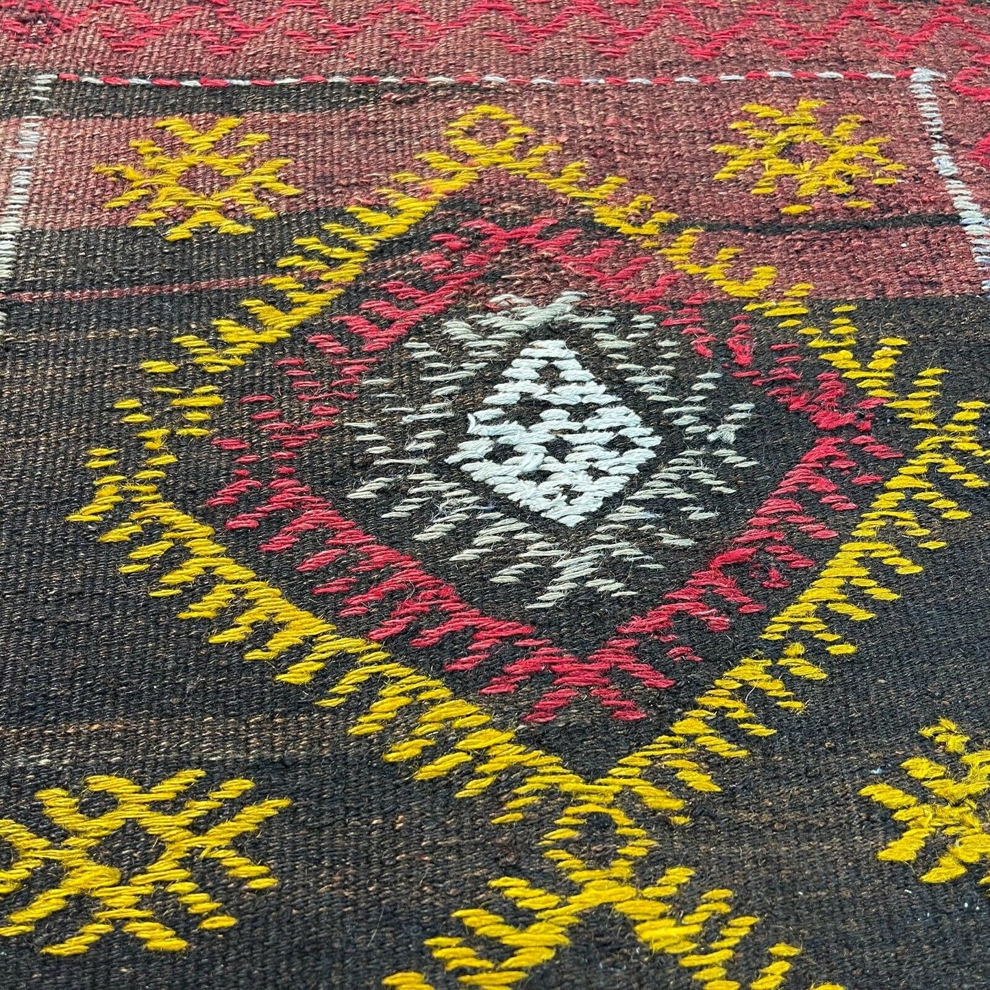 Traditionelle türkische Kelim Teppich, Vintage Turkish Kilim Rug  96 X 50 cm