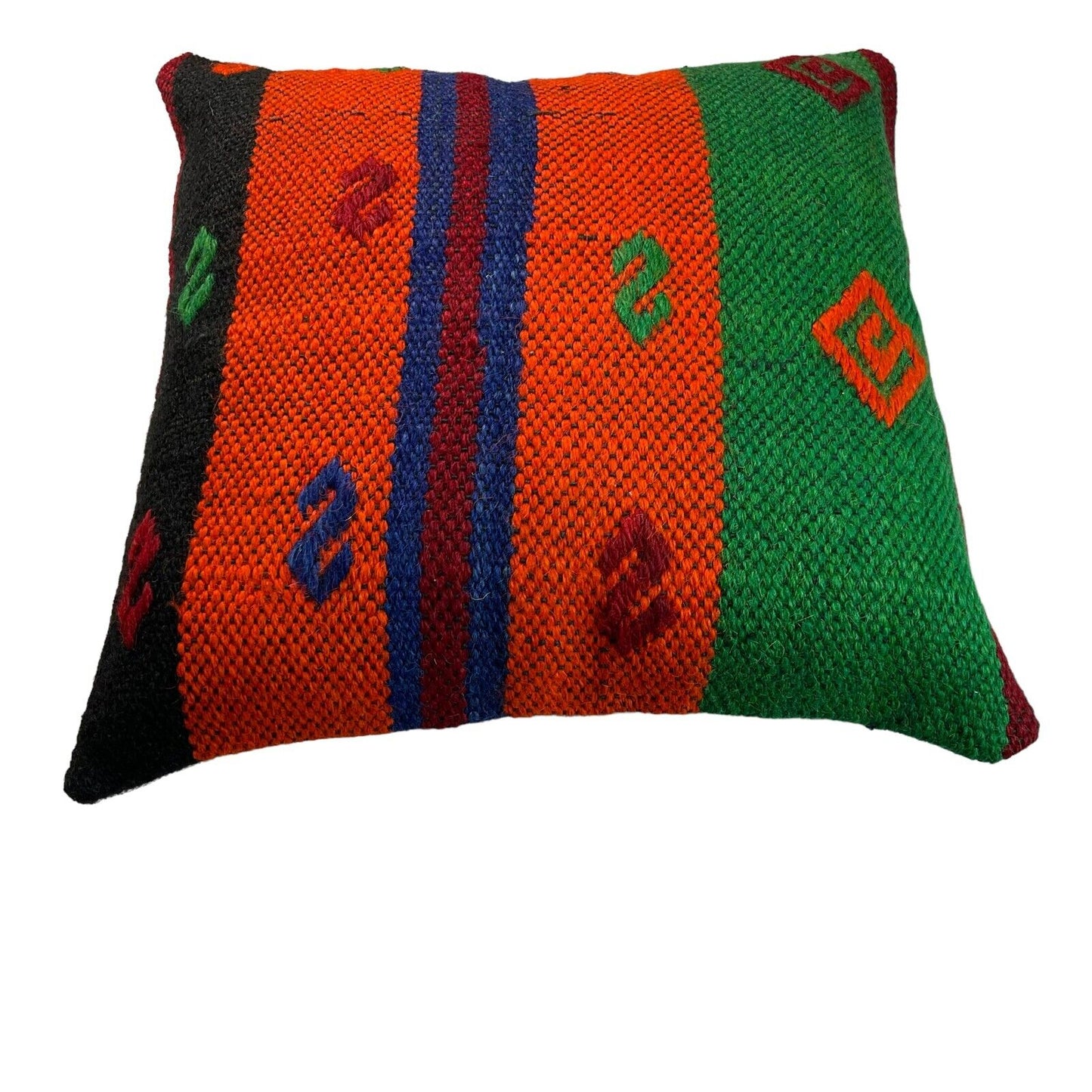 Einzigartige Kelim-Kissen,Turkish Kilim Pillow,16'×16'   Funda De Cojín Kilim