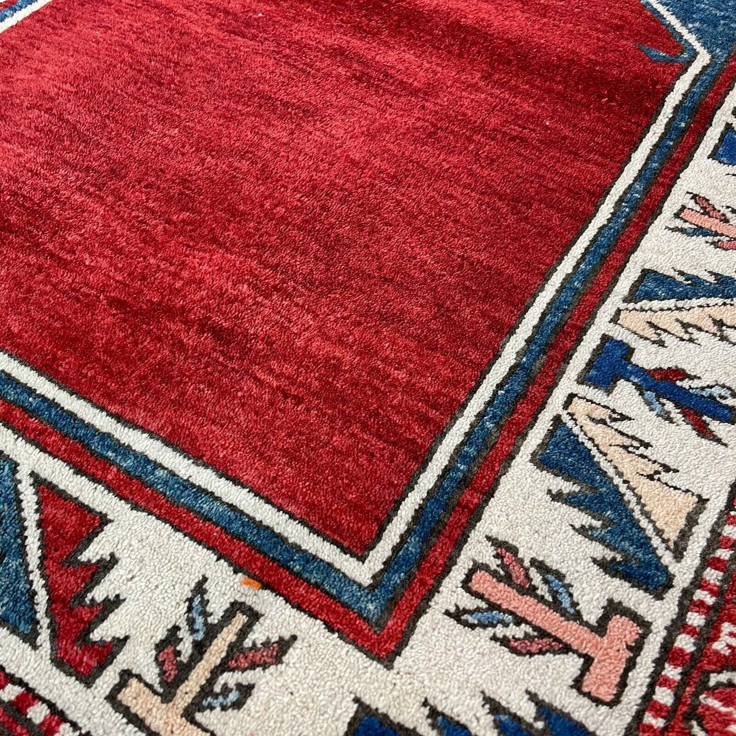 Traditionelle Afghan Kargai Teppich, Vintage Wolle Landhaus Teppich 110 X 87 Cm