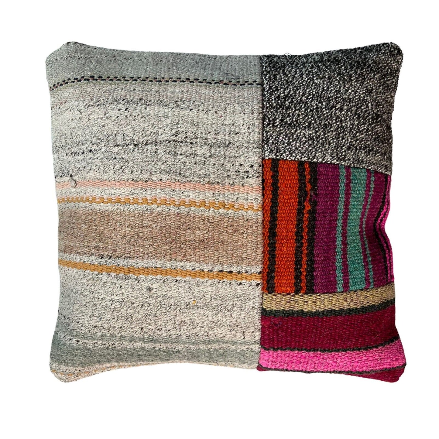 Einzigartige Kelim-Kissen,Turkish Kilim Pillow,16'×16'   Funda De Cojín Kilim