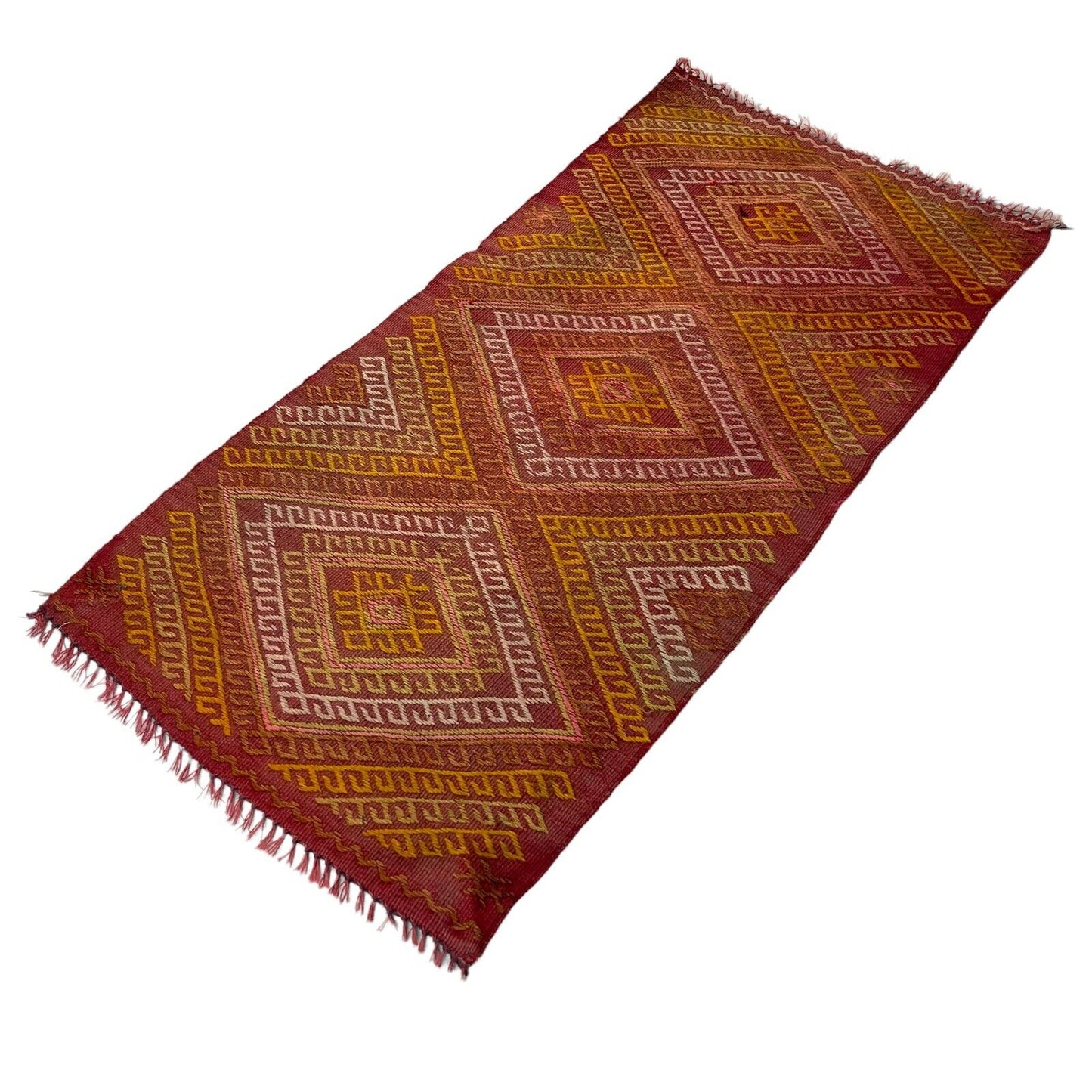 Traditionelle türkische Kelim Teppich, Vintage Turkish Kilim Rug 96X47 cm