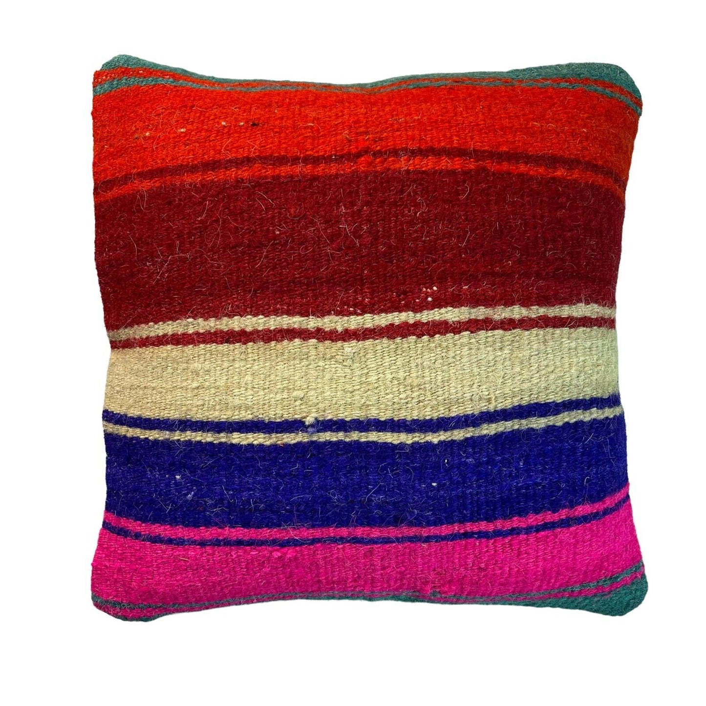 Einzigartige Kelim-Kissen,Turkish Kilim Pillow,16'×16'   Funda De Cojín Kilim