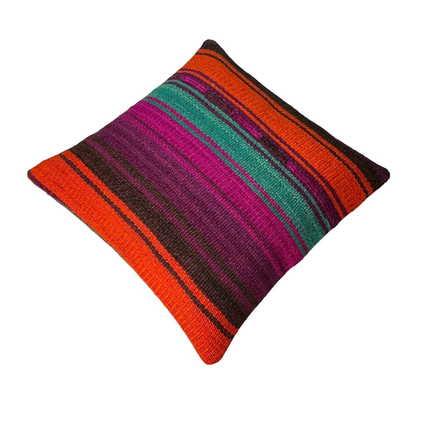 Einzigartige Kelim-Kissen,Turkish Kilim Pillow,16'×16'   Funda De Cojín Kilim