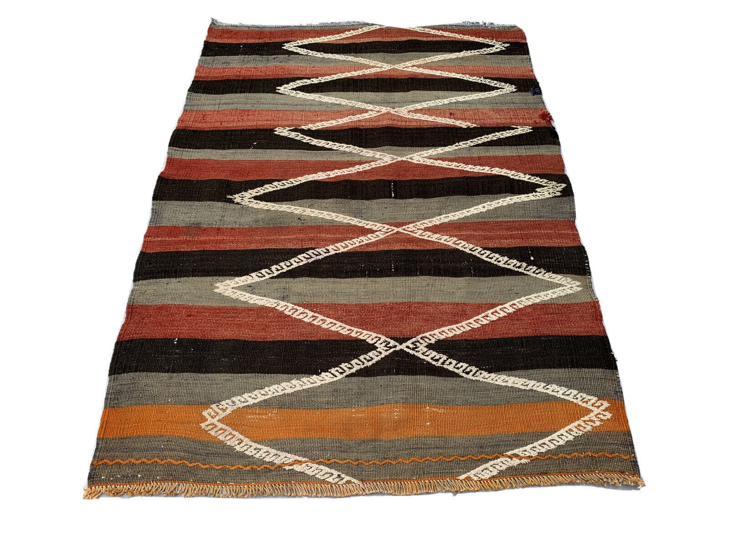 Traditional Turkish Kilim Rug,Vintage Kelim Teppich 134x94 cm