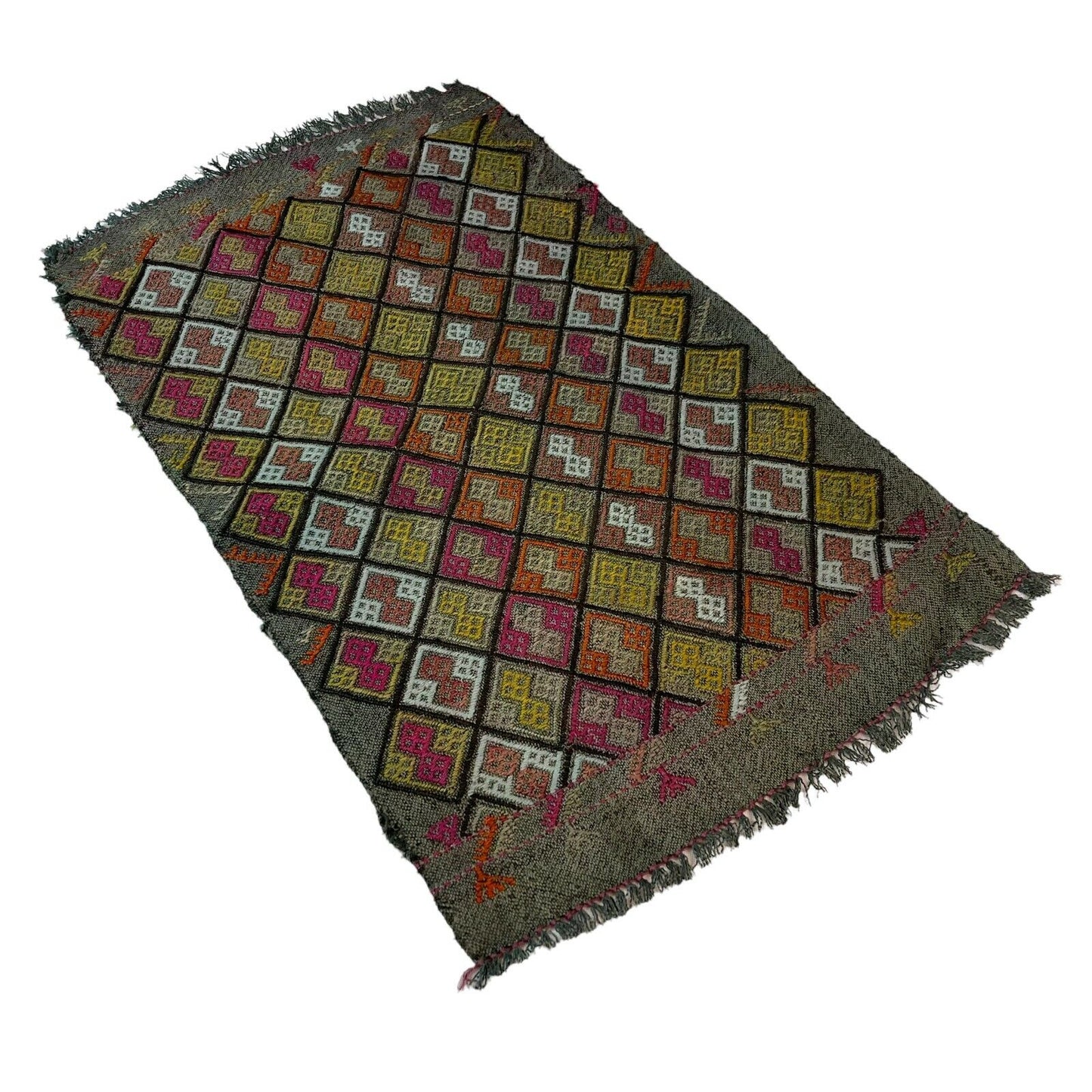 Traditionelle türkische Kelim Teppich, Vintage Turkish Kilim Rug 84X52 cm