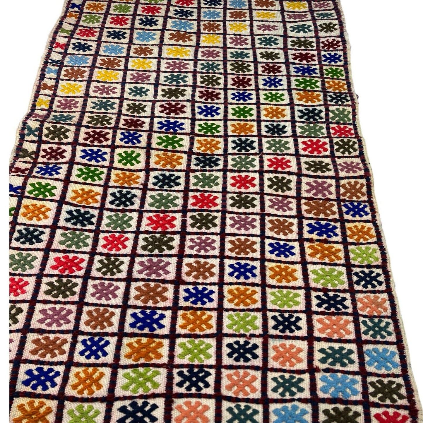 Traditionelle türkische Kelim Teppich, Vintage Turkish Kilim Rug 137X58 cm