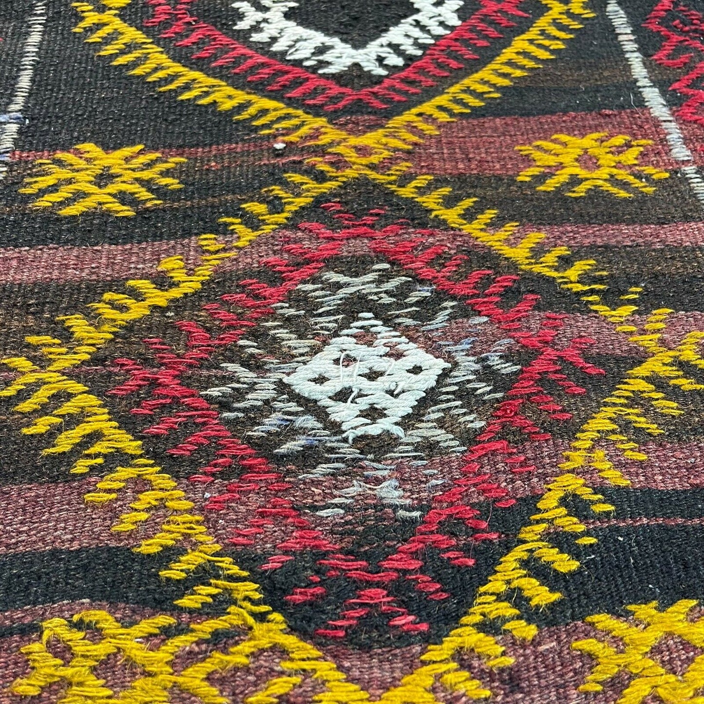 Traditionelle türkische Kelim Teppich, Vintage Turkish Kilim Rug  96 X 50 cm