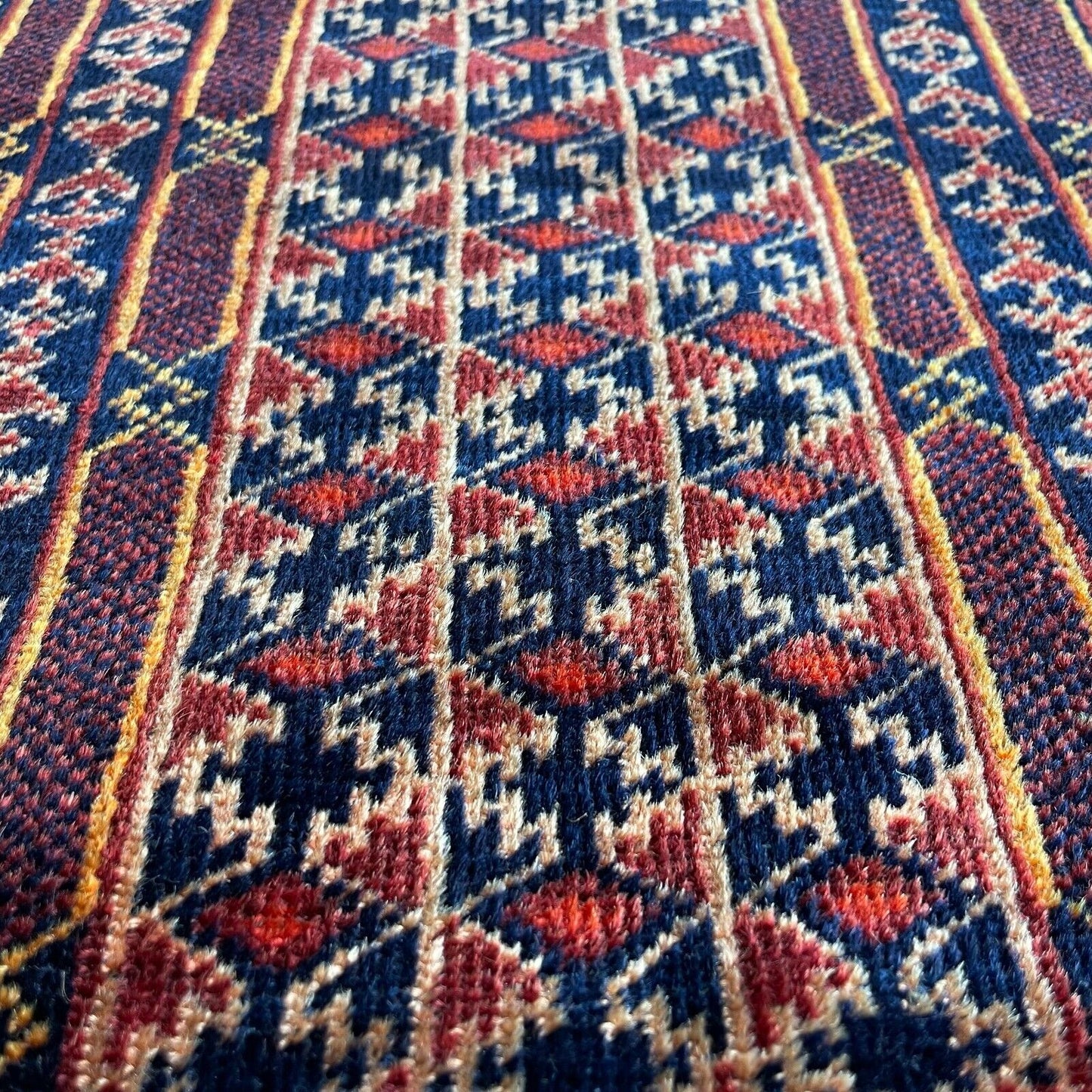 Vintage Afghan Belouch Teppich, Vintage Wolle Landhaus Teppich 140 X 86 Cm