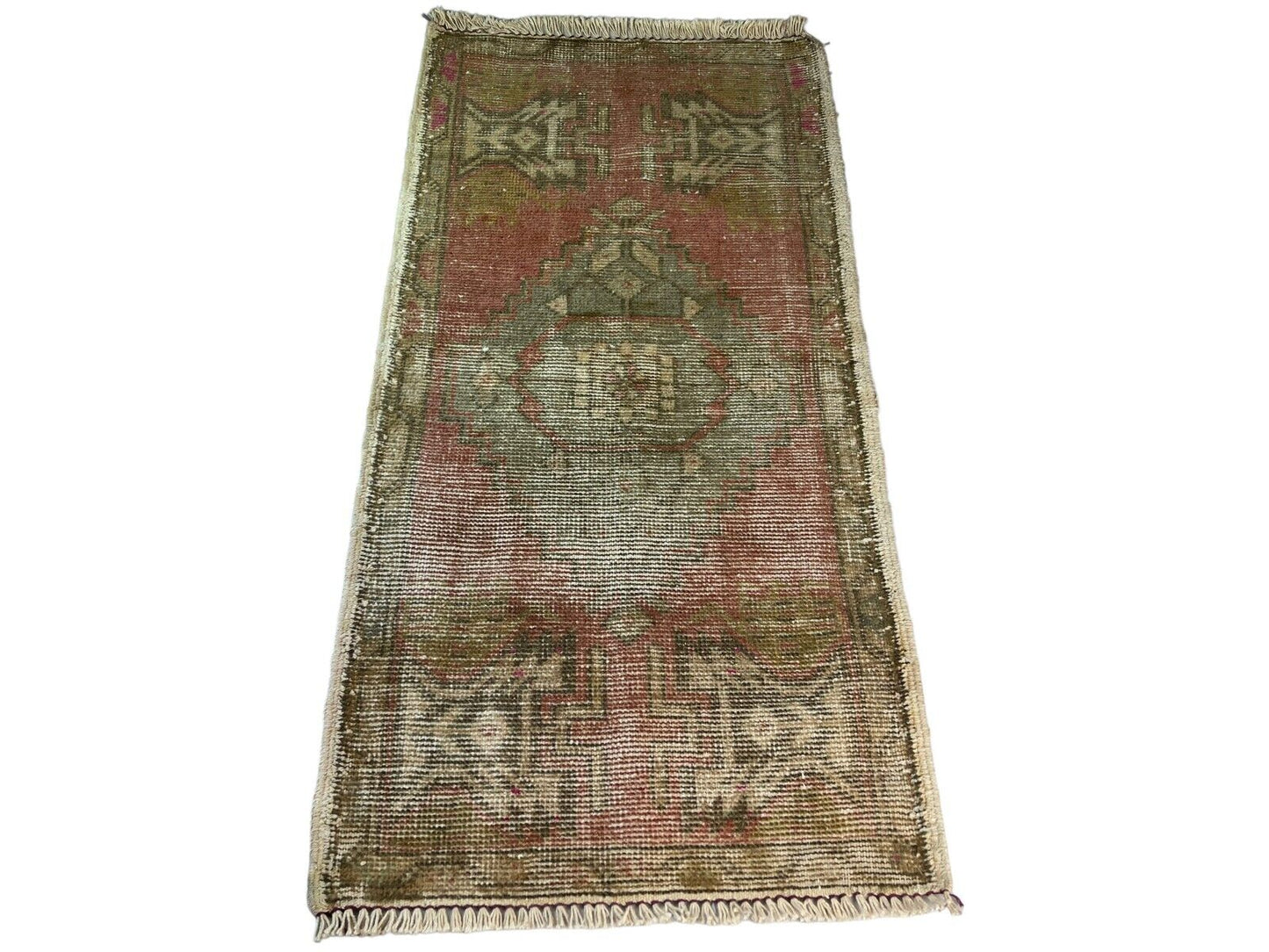 Traditionelle Vintage türkische Teppich, Vintage Turkish Rug 101 X 51 cm