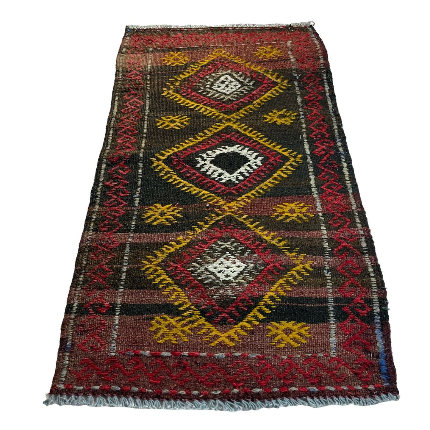 Traditionelle türkische Kelim Teppich, Vintage Turkish Kilim Rug  96 X 50 cm