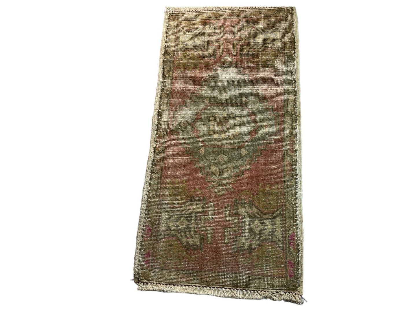 Traditionelle Vintage türkische Teppich, Vintage Turkish Rug 101 X 51 cm