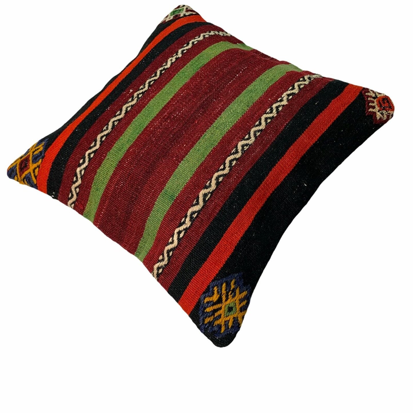 Einzigartige Kelim-Kissen,Turkish Kilim Pillow,16'×16'   Funda De Cojín Kilim