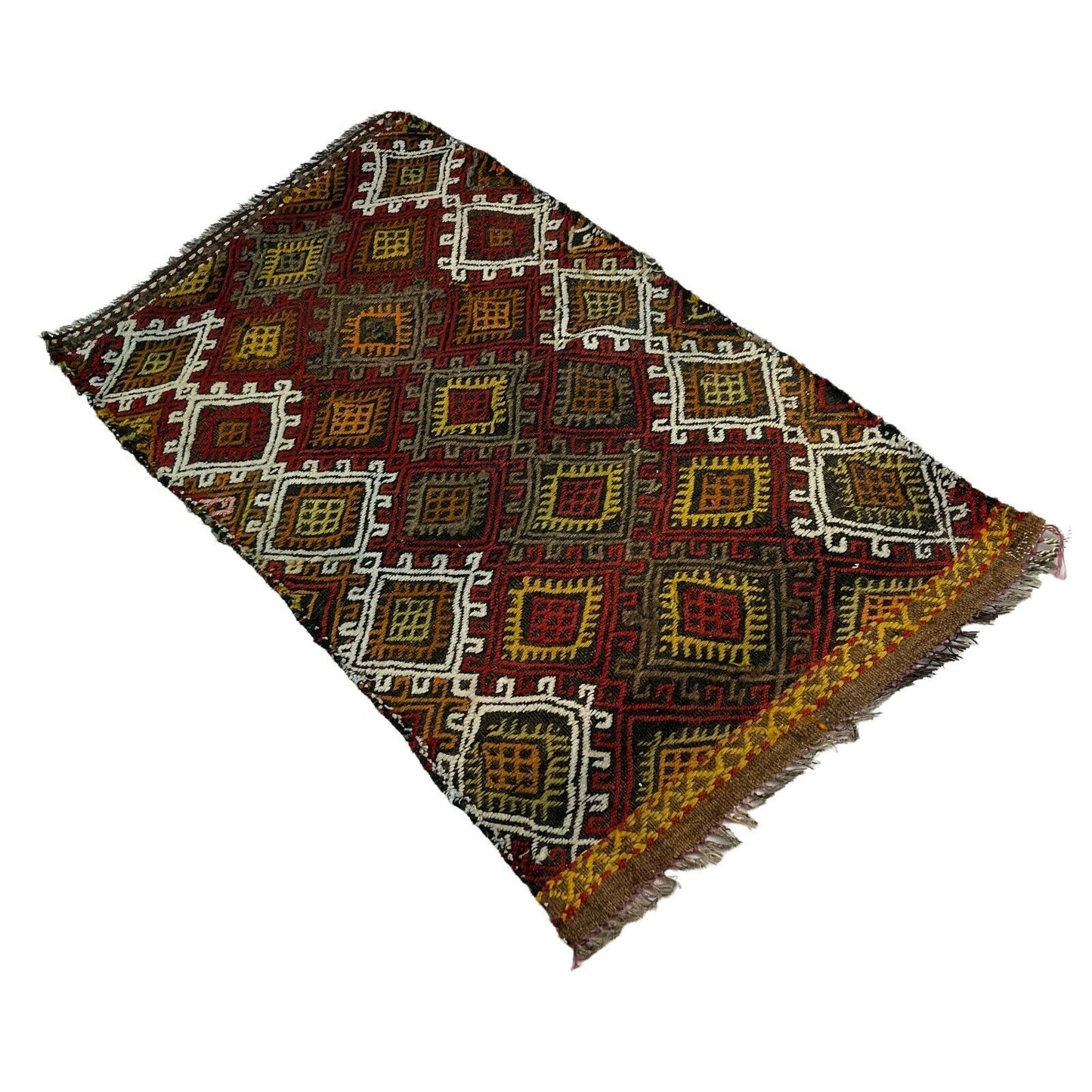 Traditionelle türkische Kelim Teppich, Vintage Turkish Kilim Rug  103 X 56 cm