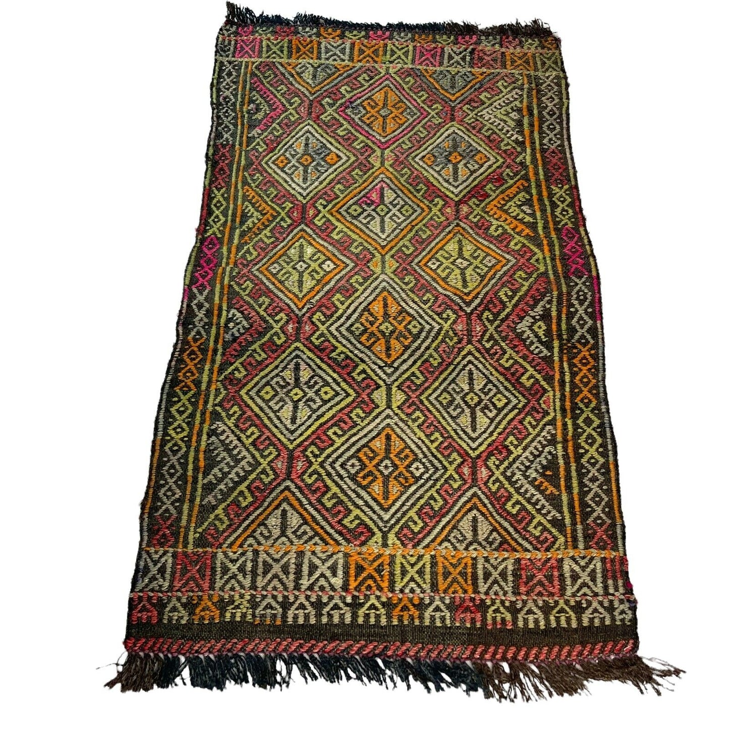 Traditionelle türkische Kelim Teppich, Vintage Turkish Kilim Rug 90x52 cm