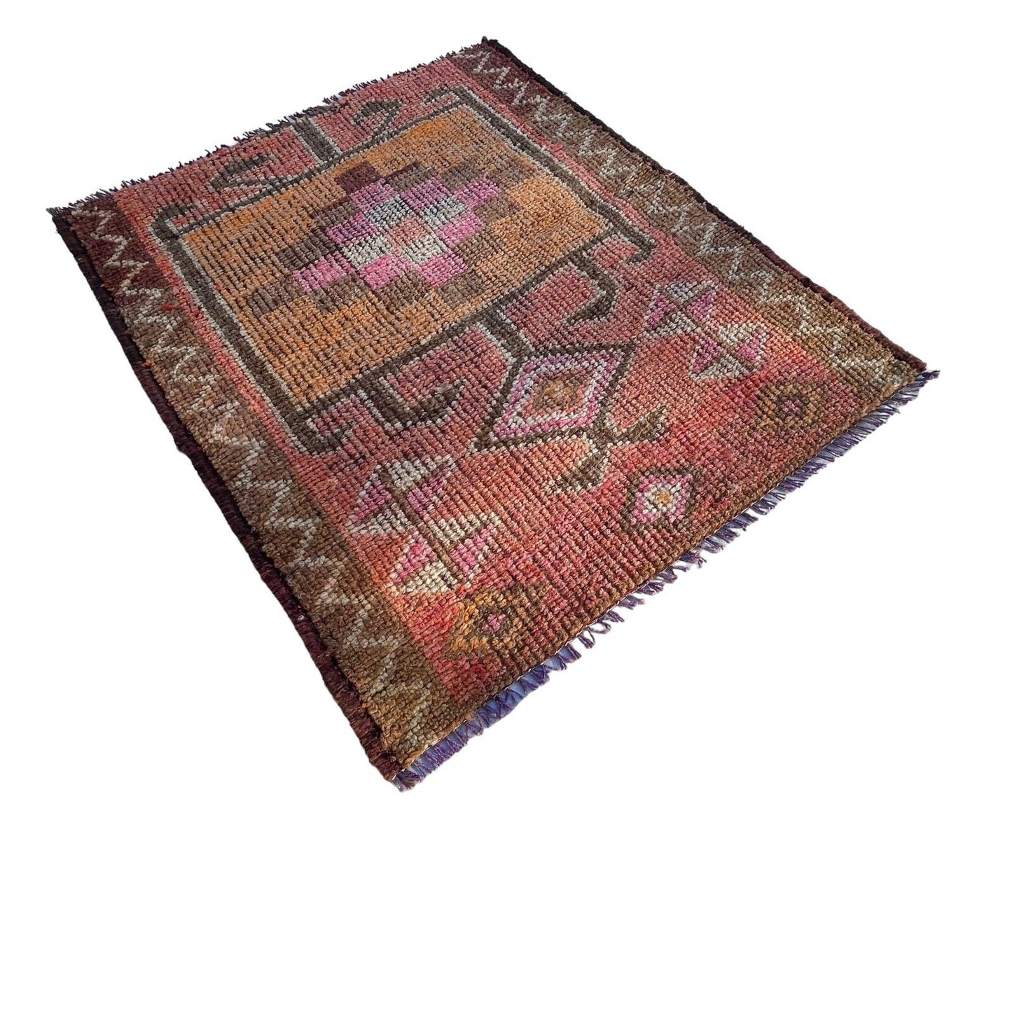 Traditional Turkish Kilim Rug,Vintage Kelim Teppich 110x95 Cm