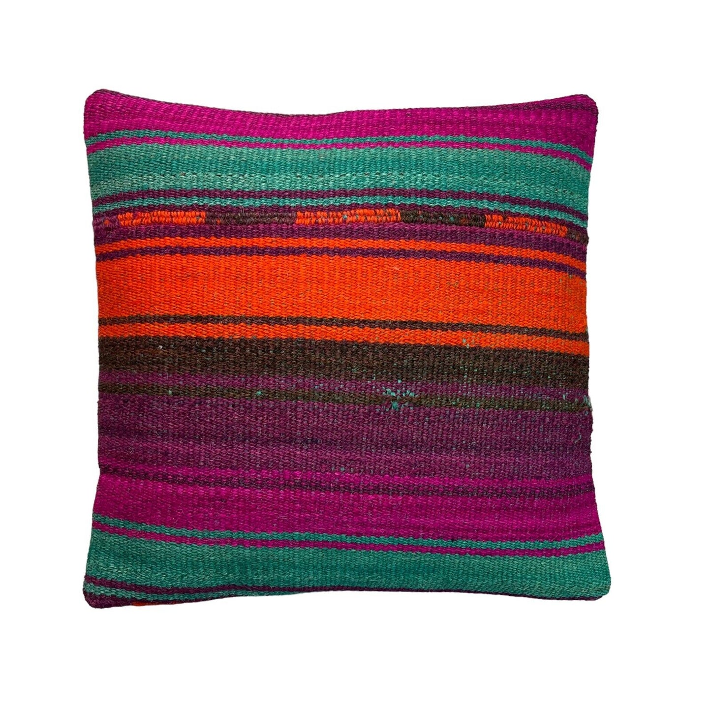 Einzigartige Kelim-Kissen,Turkish Kilim Pillow,16'×16'   Funda De Cojín Kilim