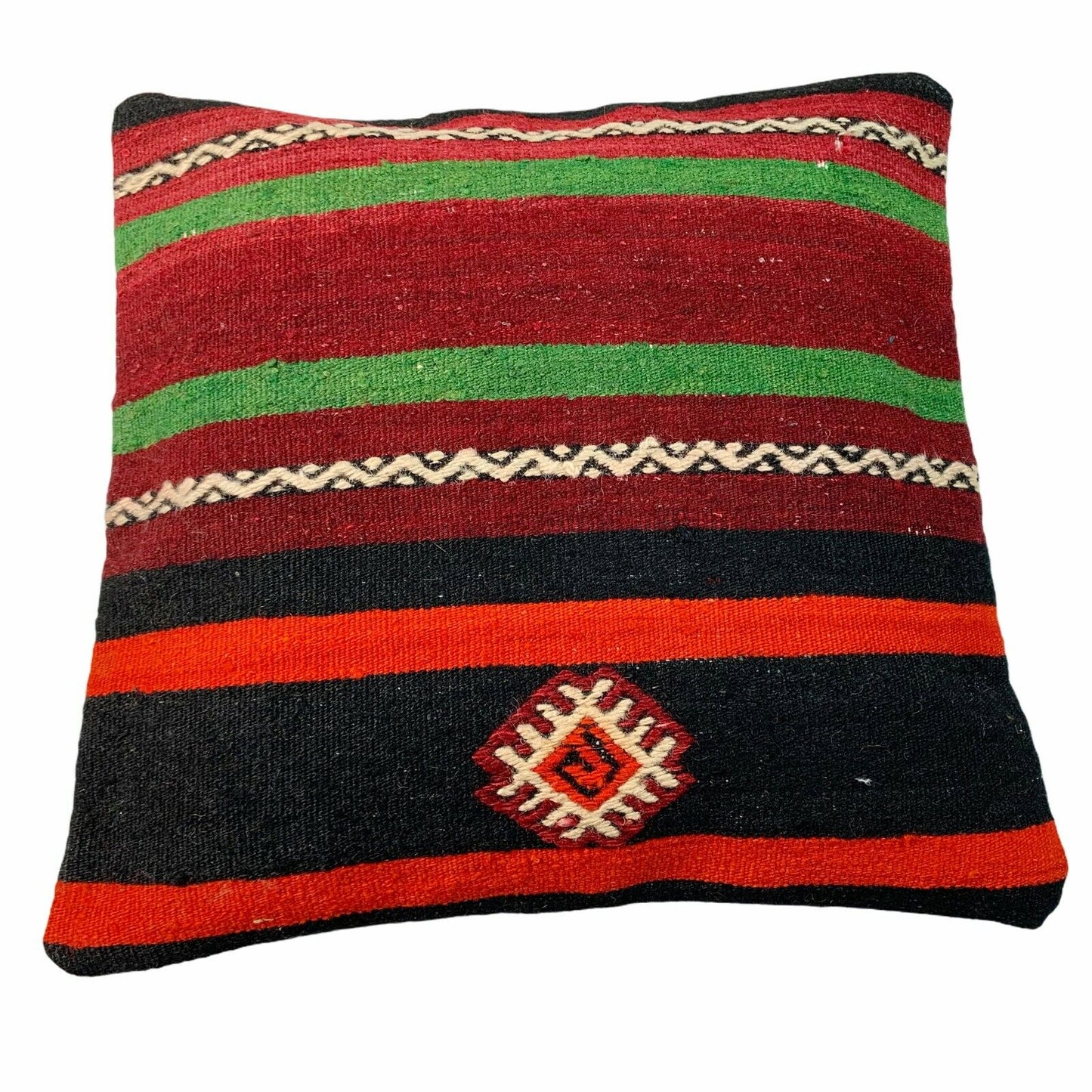 Einzigartige Kelim-Kissen,Turkish Kilim Pillow,16'×16'   Funda De Cojín Kilim