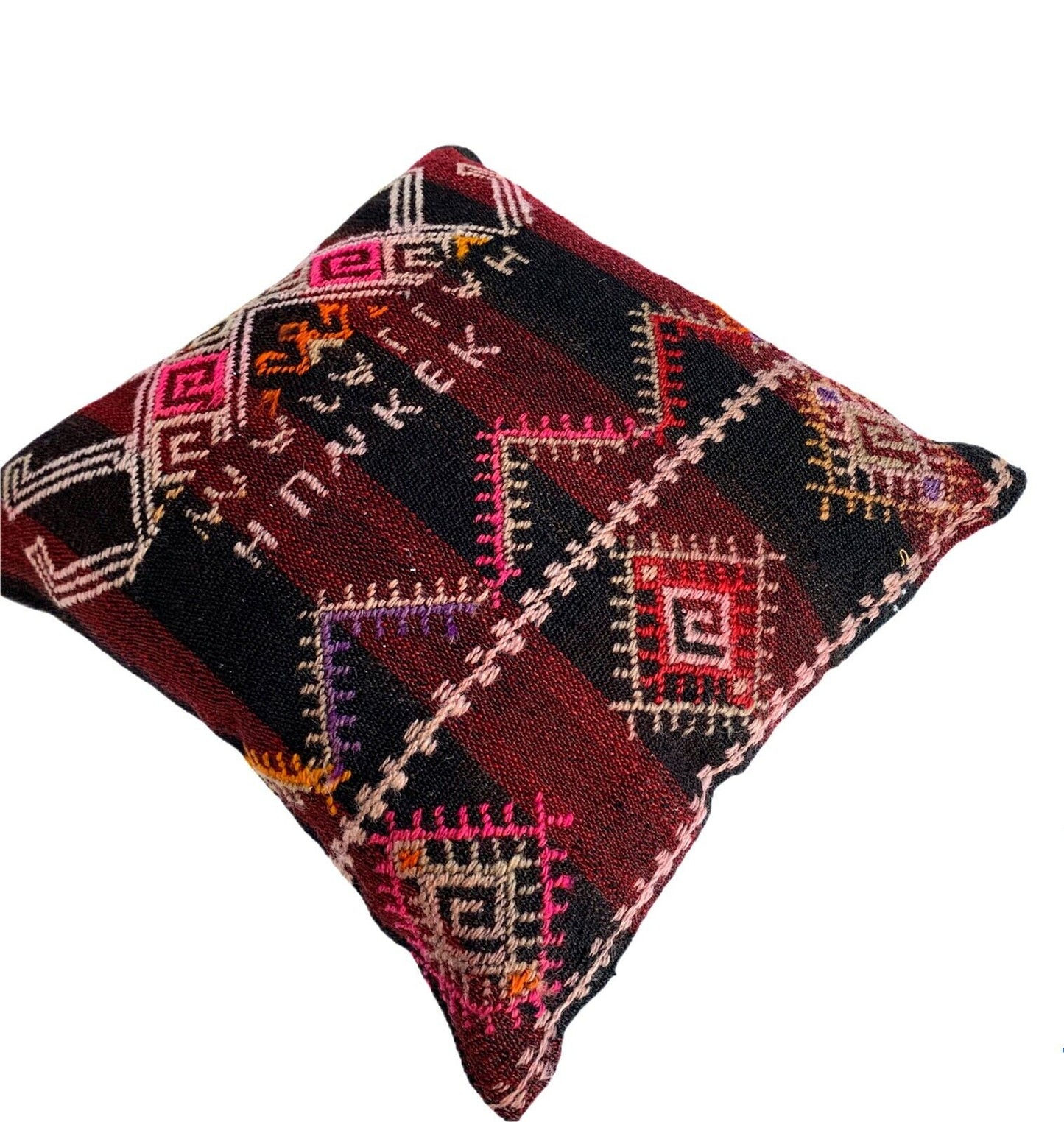 Einzigartige Kelim-Kissen,Turkish Kilim Pillow,14'×14'   Funda De Cojín Kilim