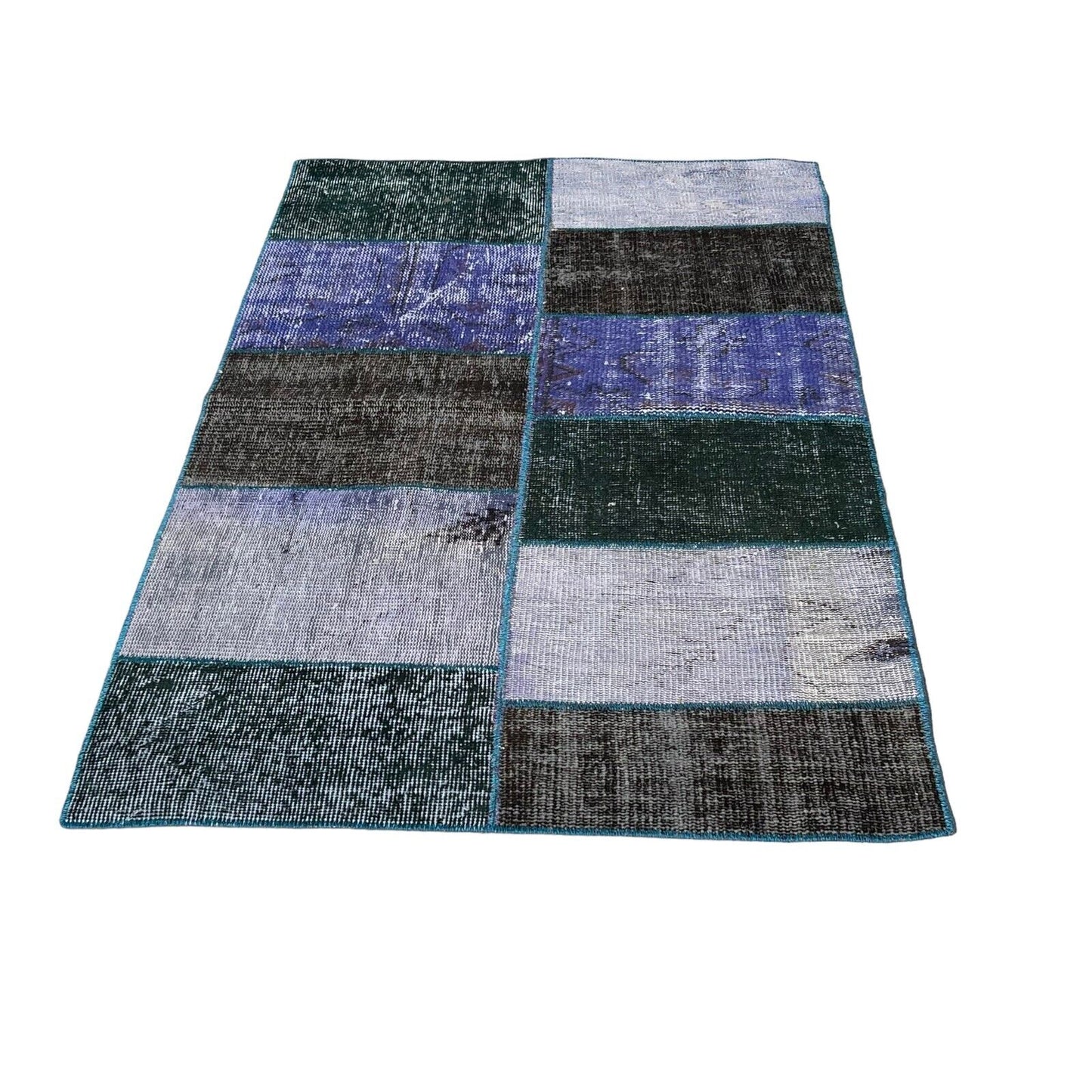 Unique Turkish Vintage Distressed  Patchwork Rug , 150 x 91 cm