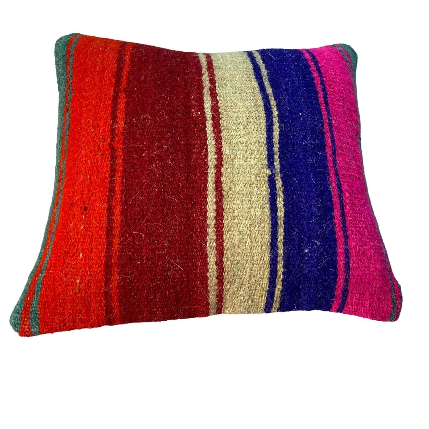 Einzigartige Kelim-Kissen,Turkish Kilim Pillow,16'×16'   Funda De Cojín Kilim