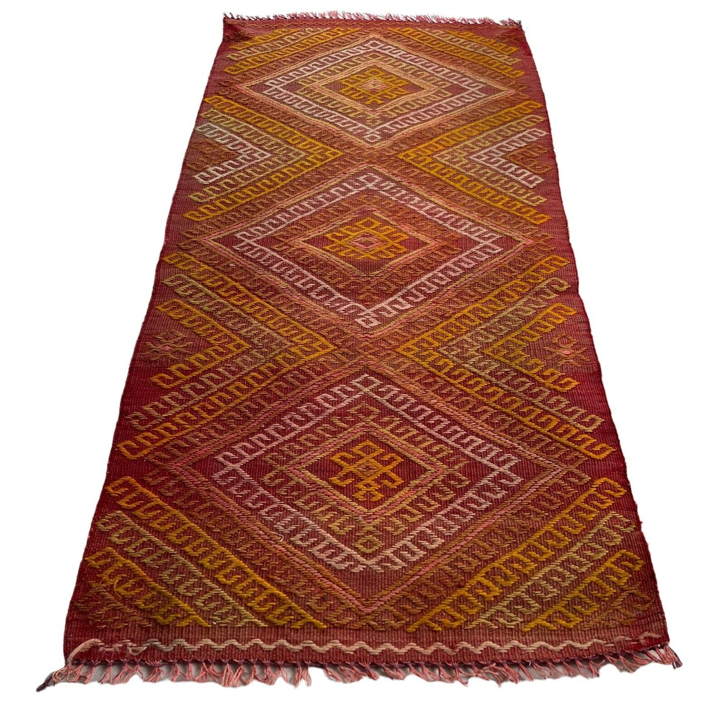 Traditionelle türkische Kelim Teppich, Vintage Turkish Kilim Rug 96X47 cm